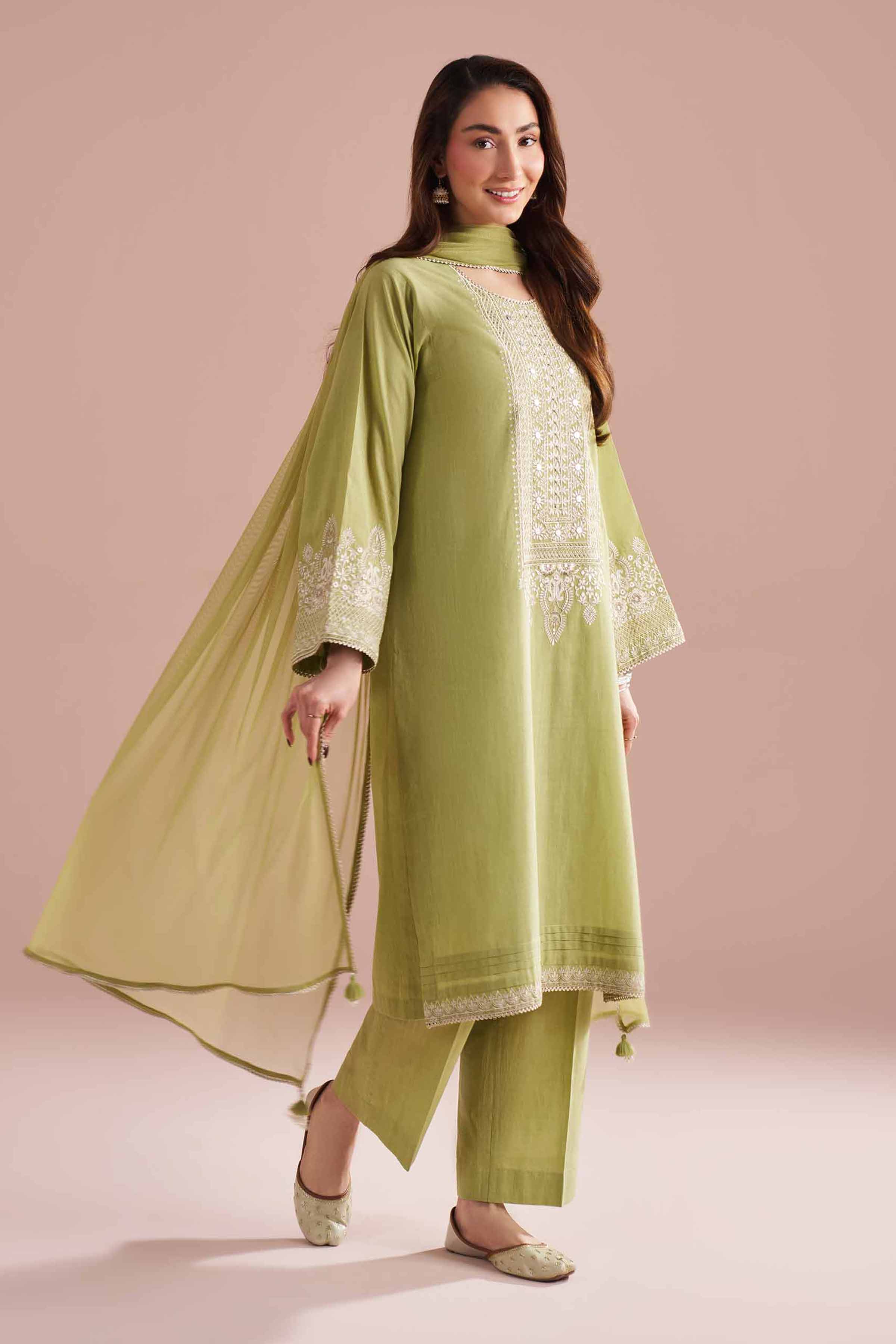 3 Piece - Embroidered Suit - PE26-323 for Women - Pret Collection | Nishat | Shop Online