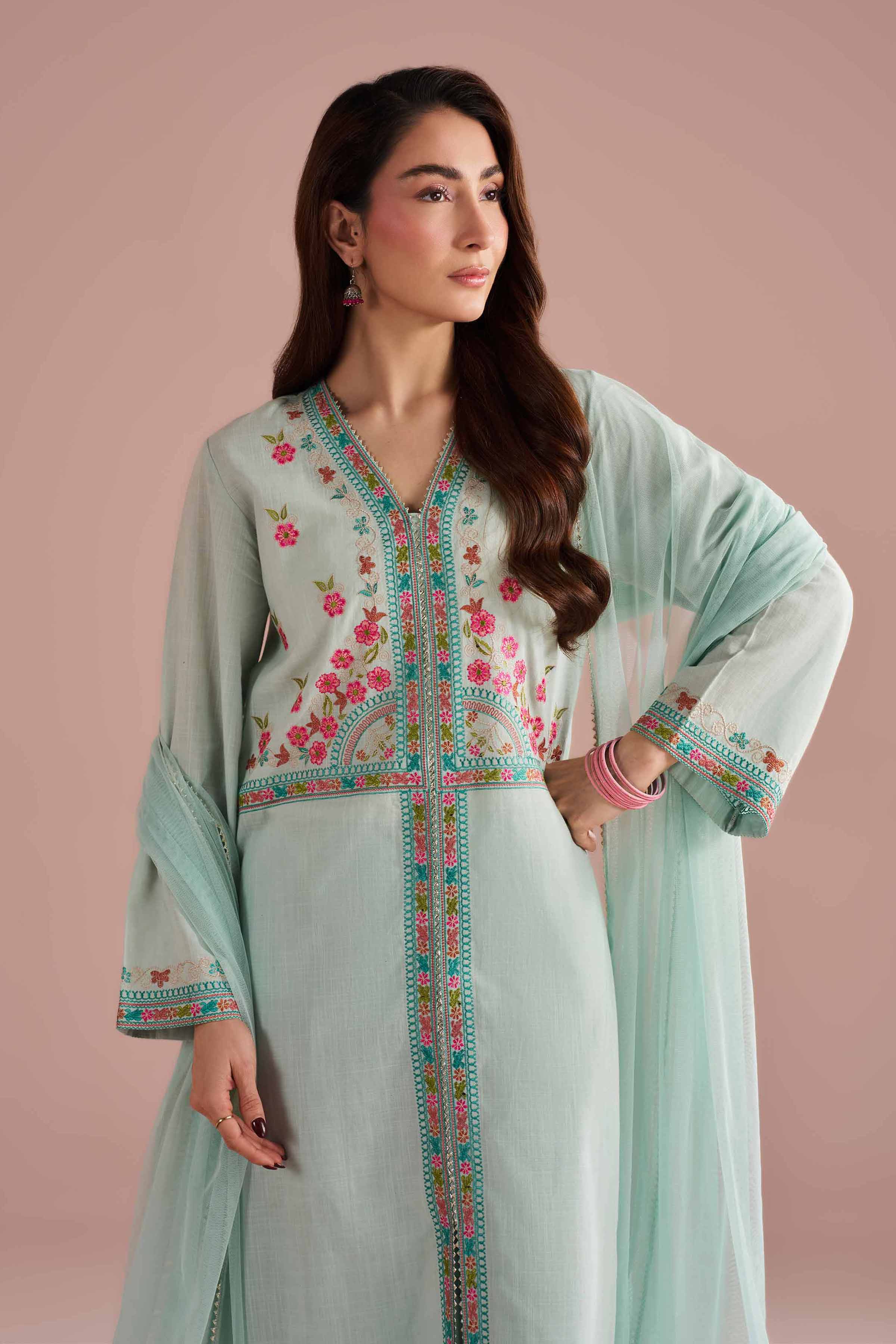 3 Piece - Embroidered Suit - PE26-324 for Women - Pret Collection | Nishat | Shop Online