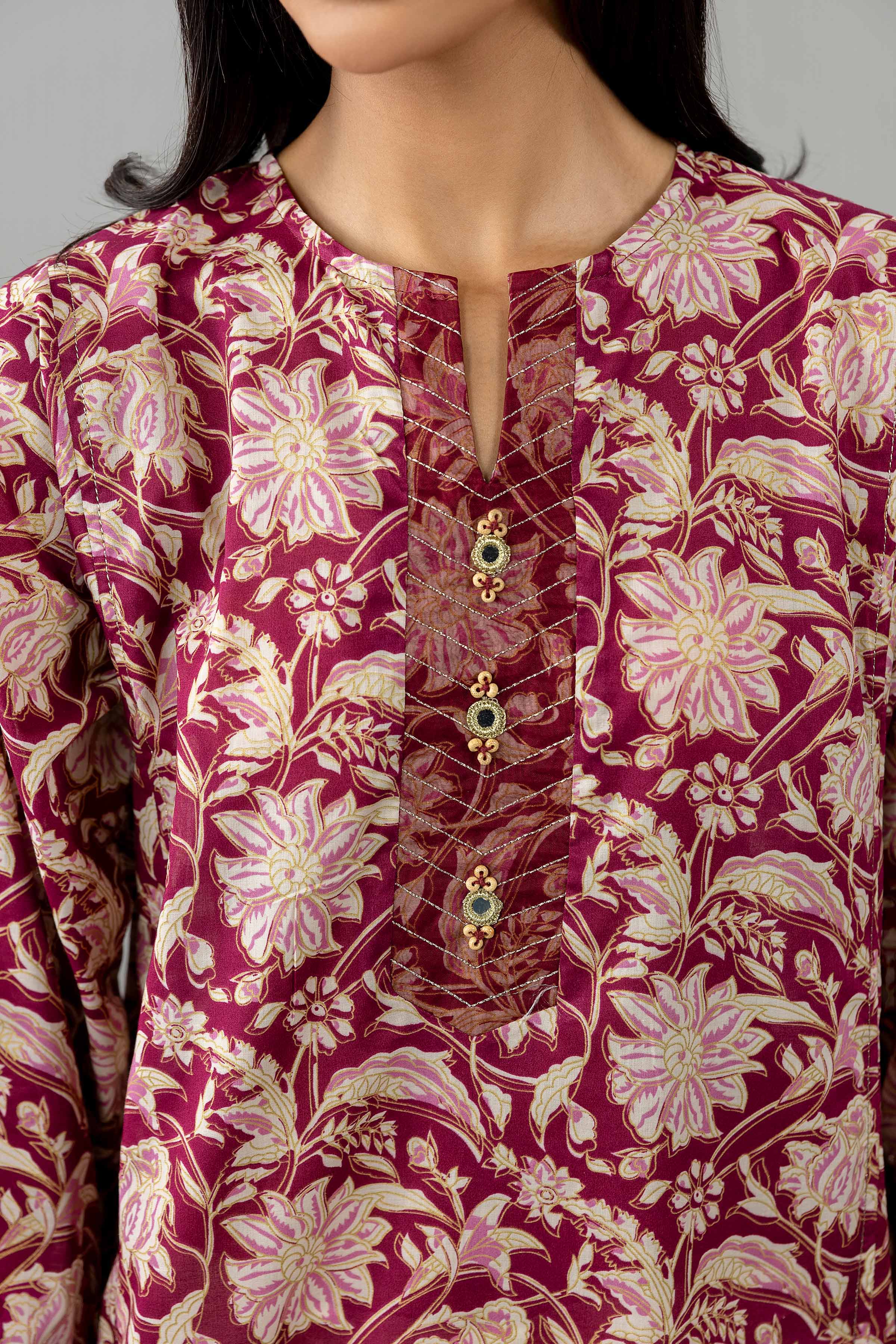 Printed Embroidered Shirt - PE26-377
