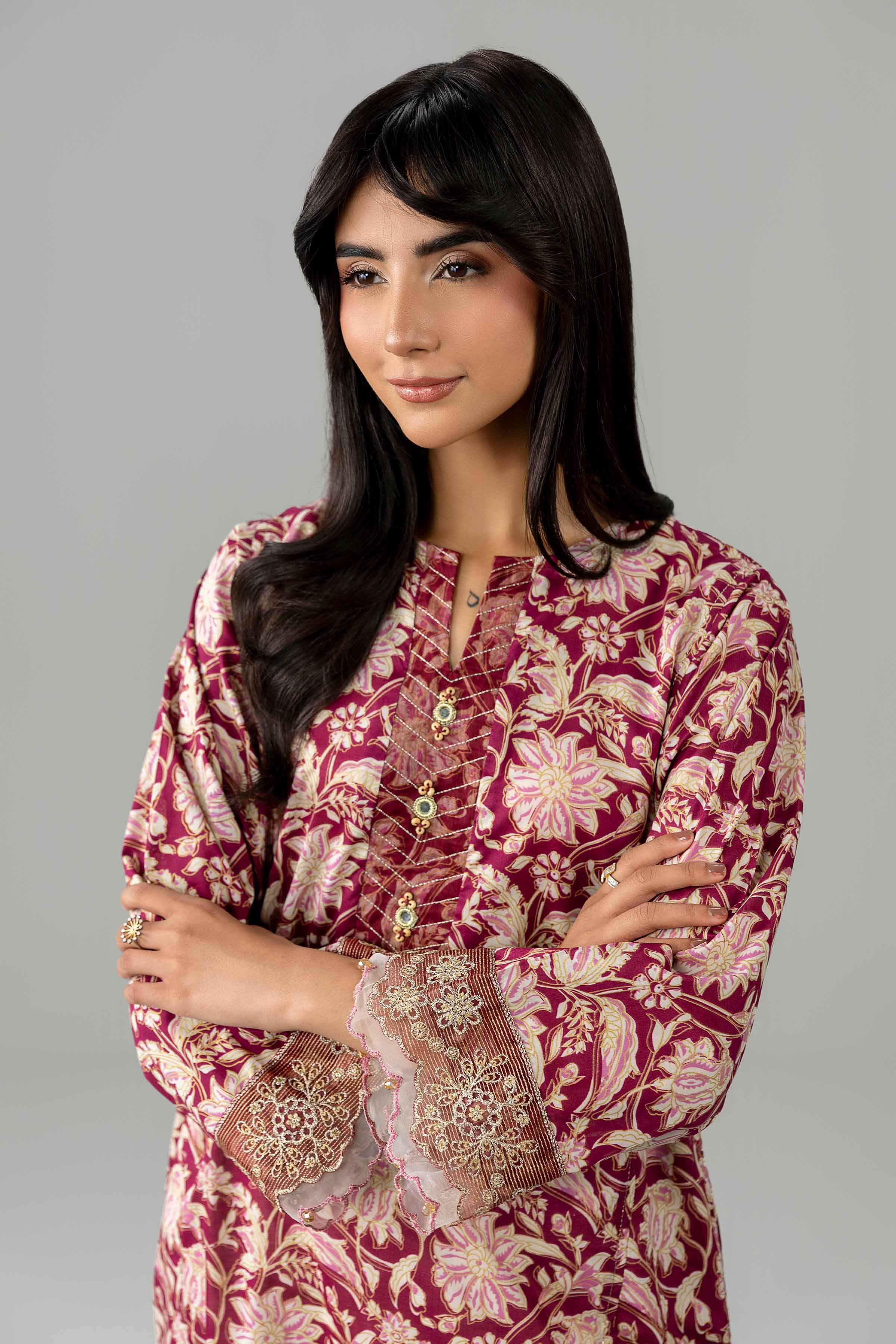 Printed Embroidered Shirt - PE26-377