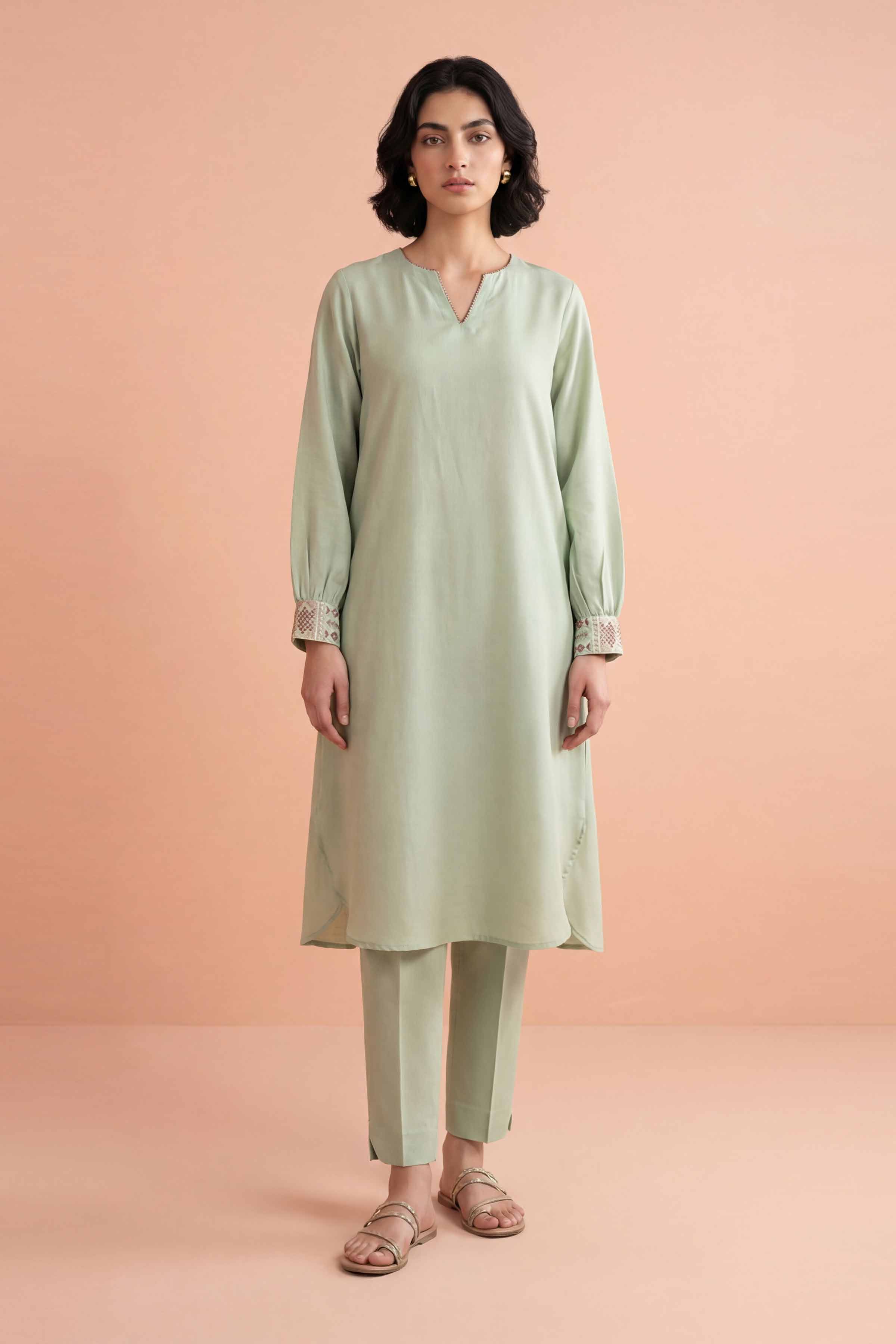 2 Piece - Embroidered Suit - PE26-409