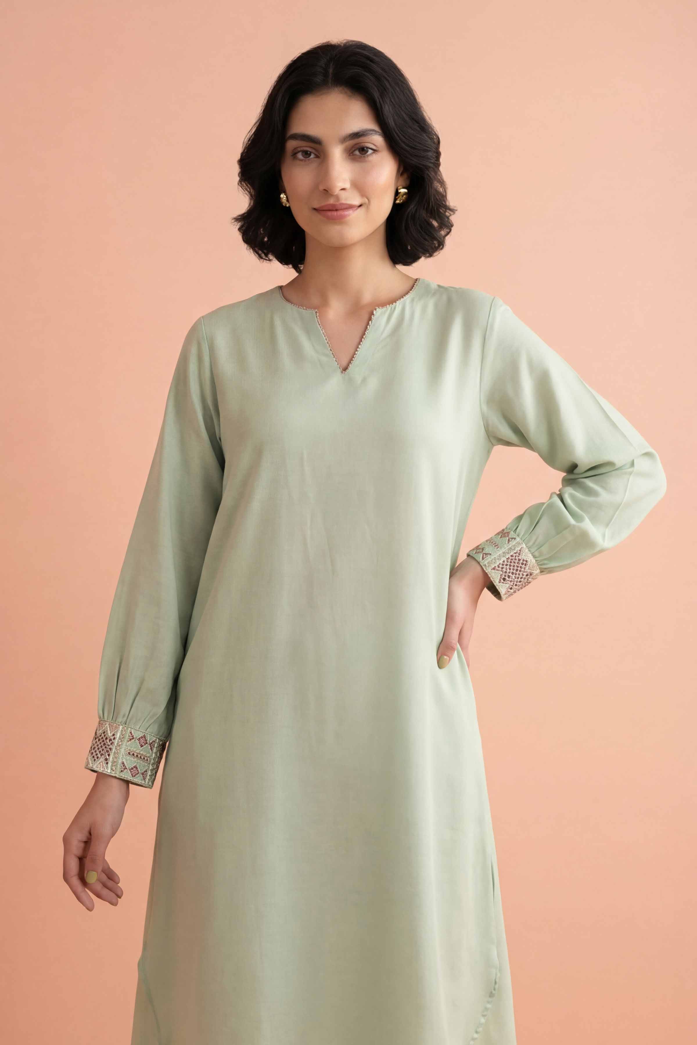 2 Piece - Embroidered Suit - PE26-409