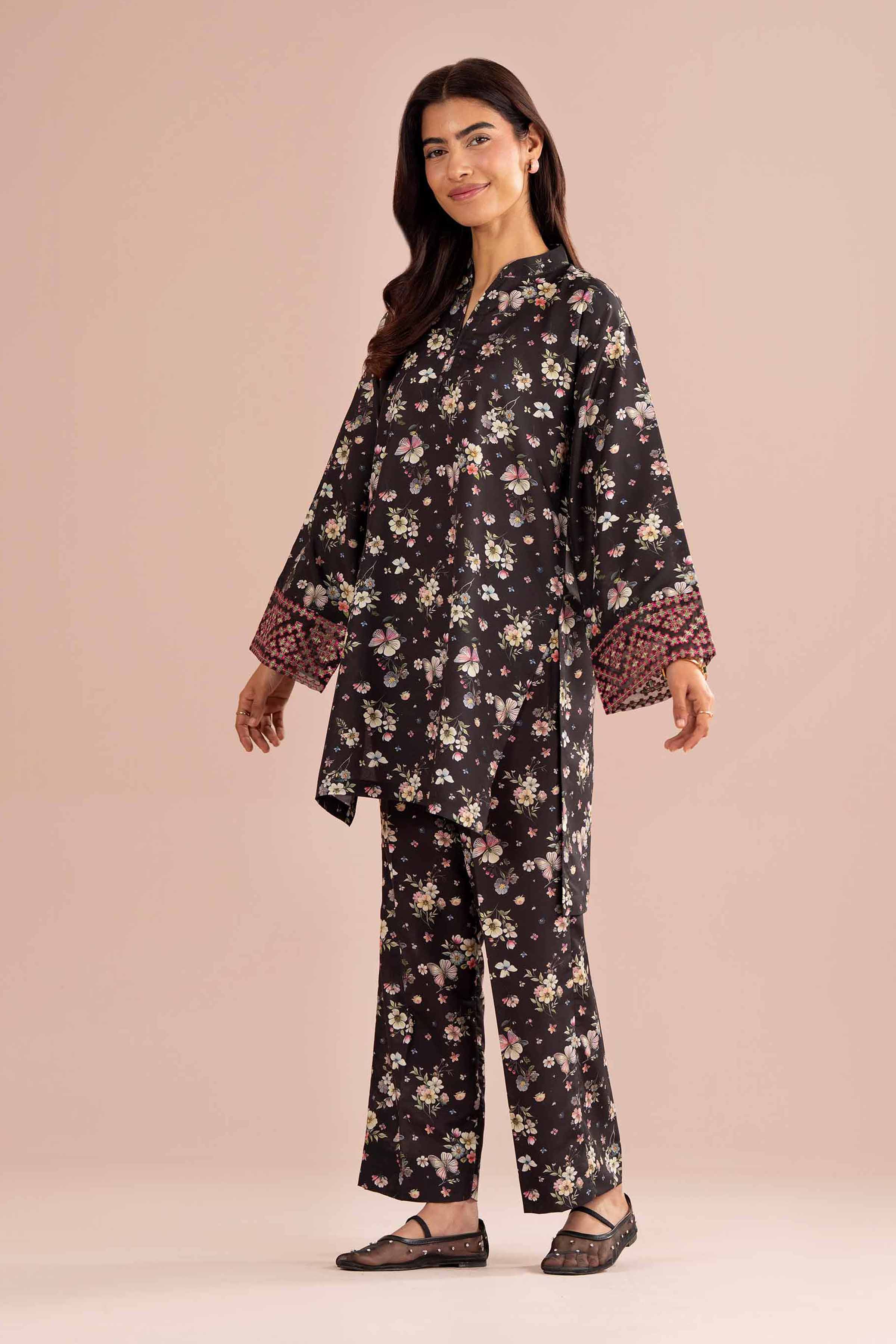 2 Piece - Printed Embroidered Suit - PE26-414 for Women - Pret Collection | Nishat | Shop Online