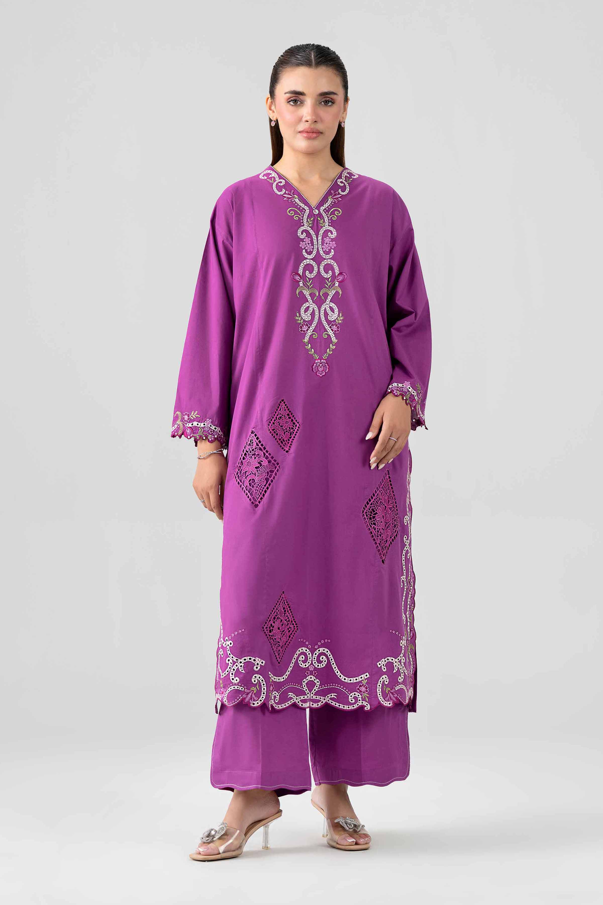 2 Piece - Embroidered Suit - PE26-455
