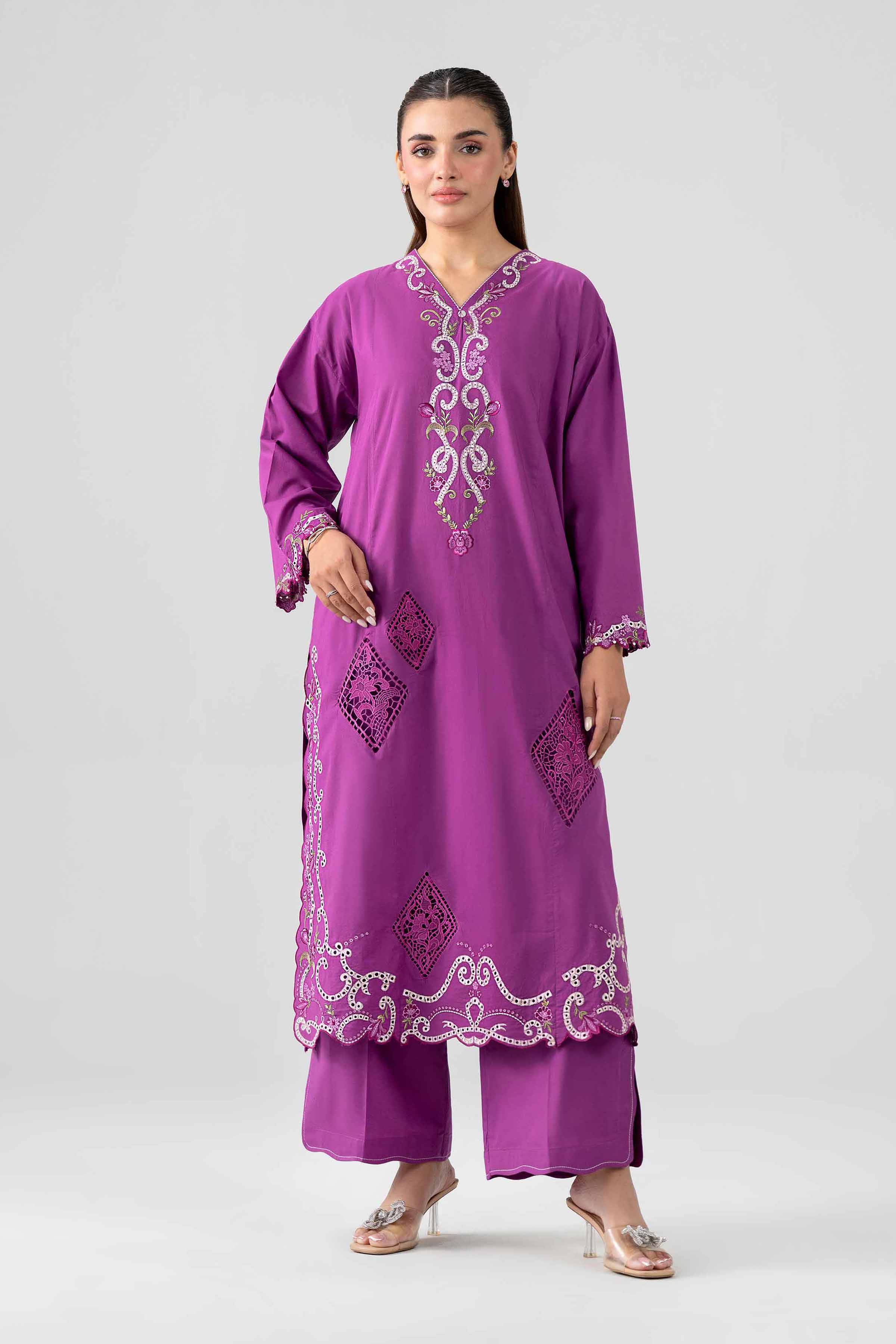 2 Piece - Embroidered Suit - PE26-455