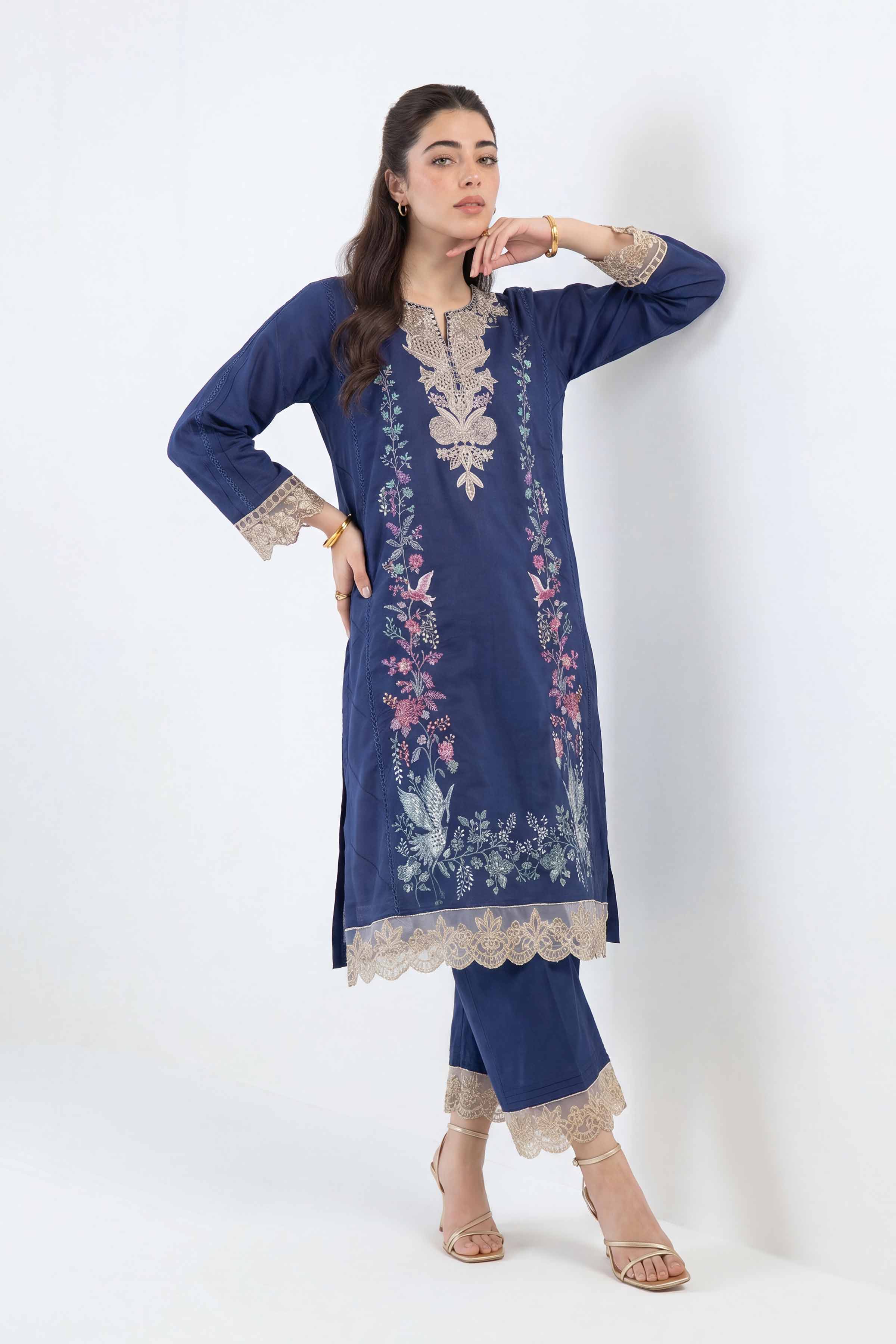 2 Piece - Embroidered Suit - PE26-47
