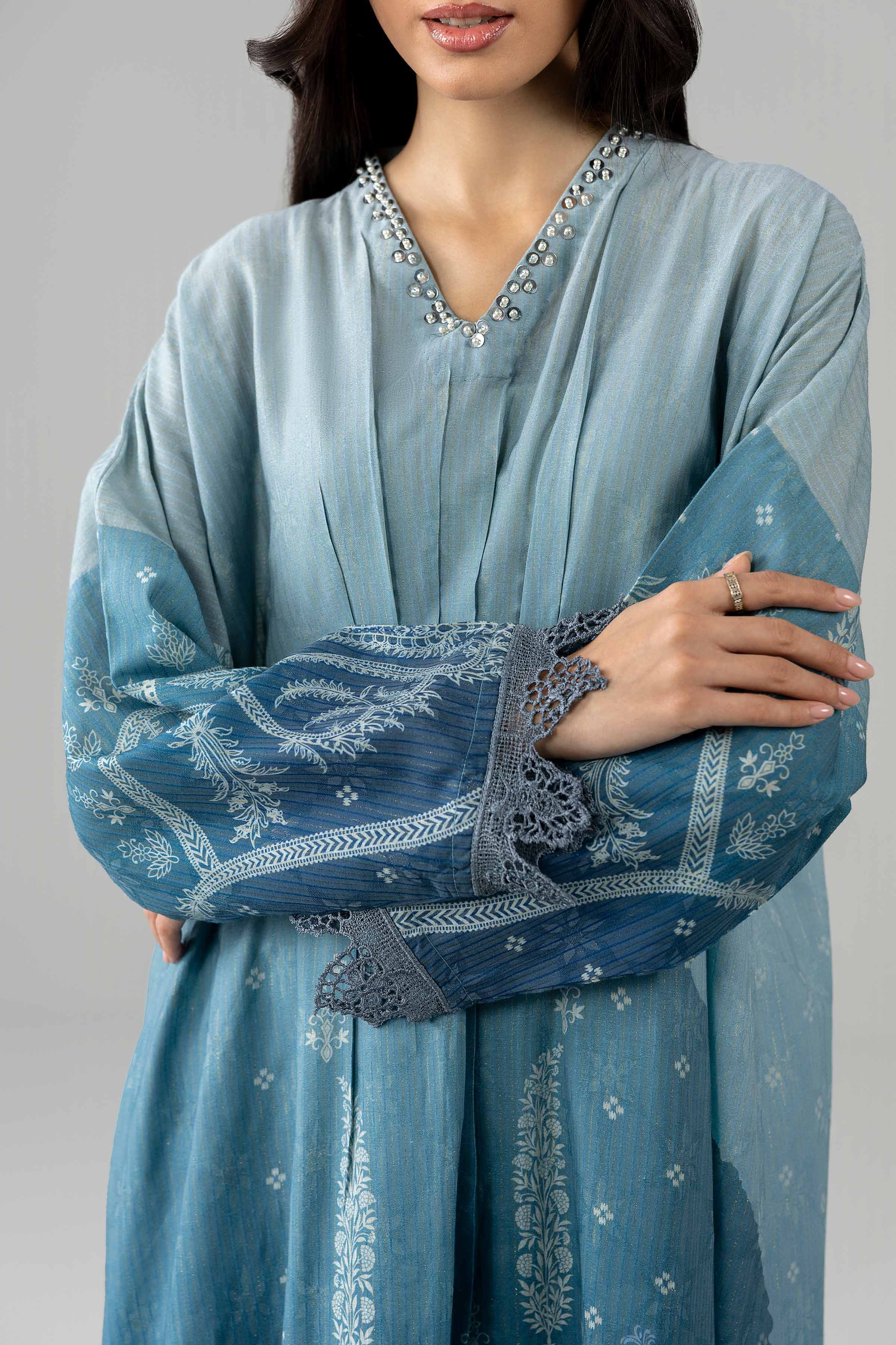 2 Piece - Printed Embroidered Suit - PE26-490