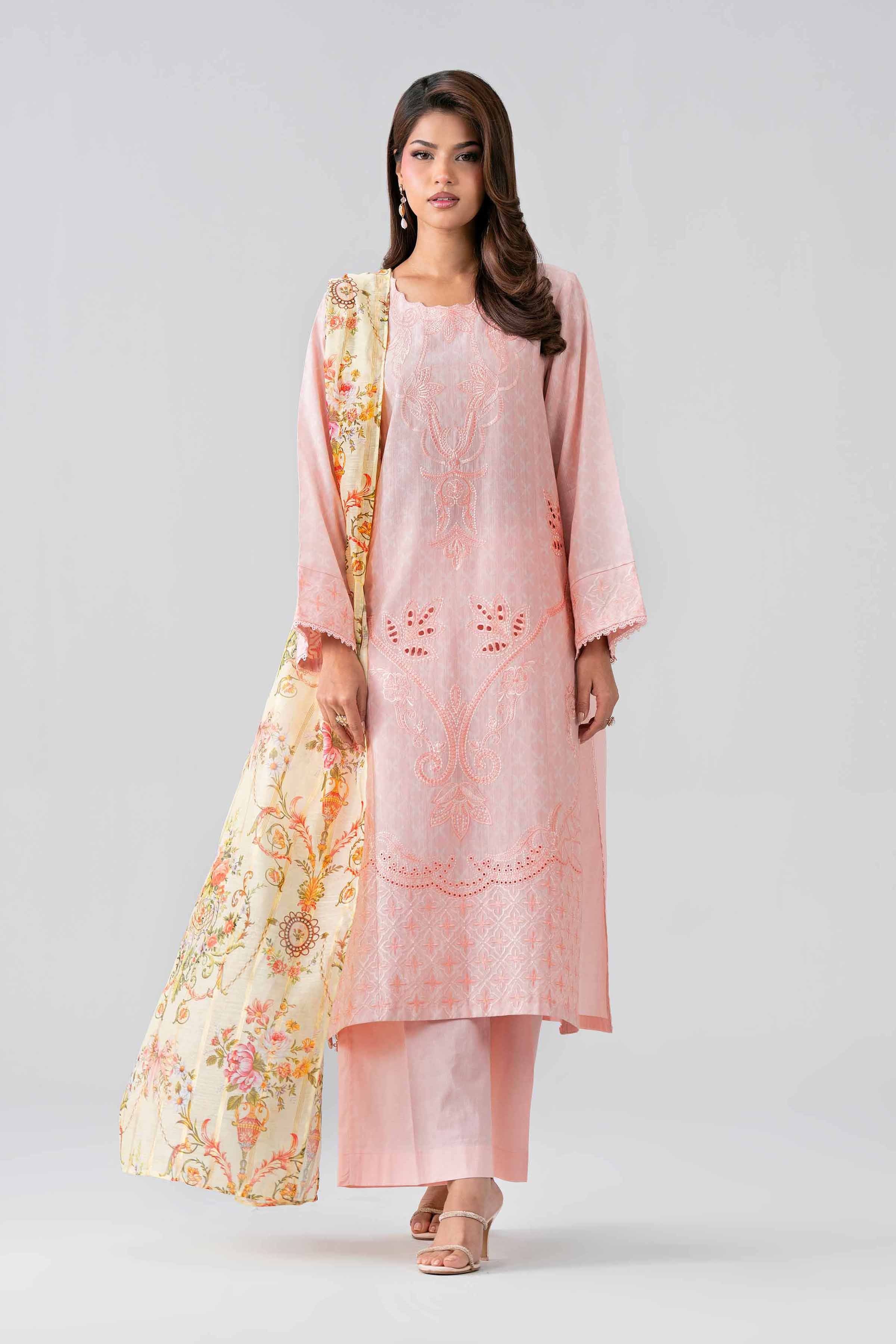 3 Piece - Embroidered Suit - PE26-525