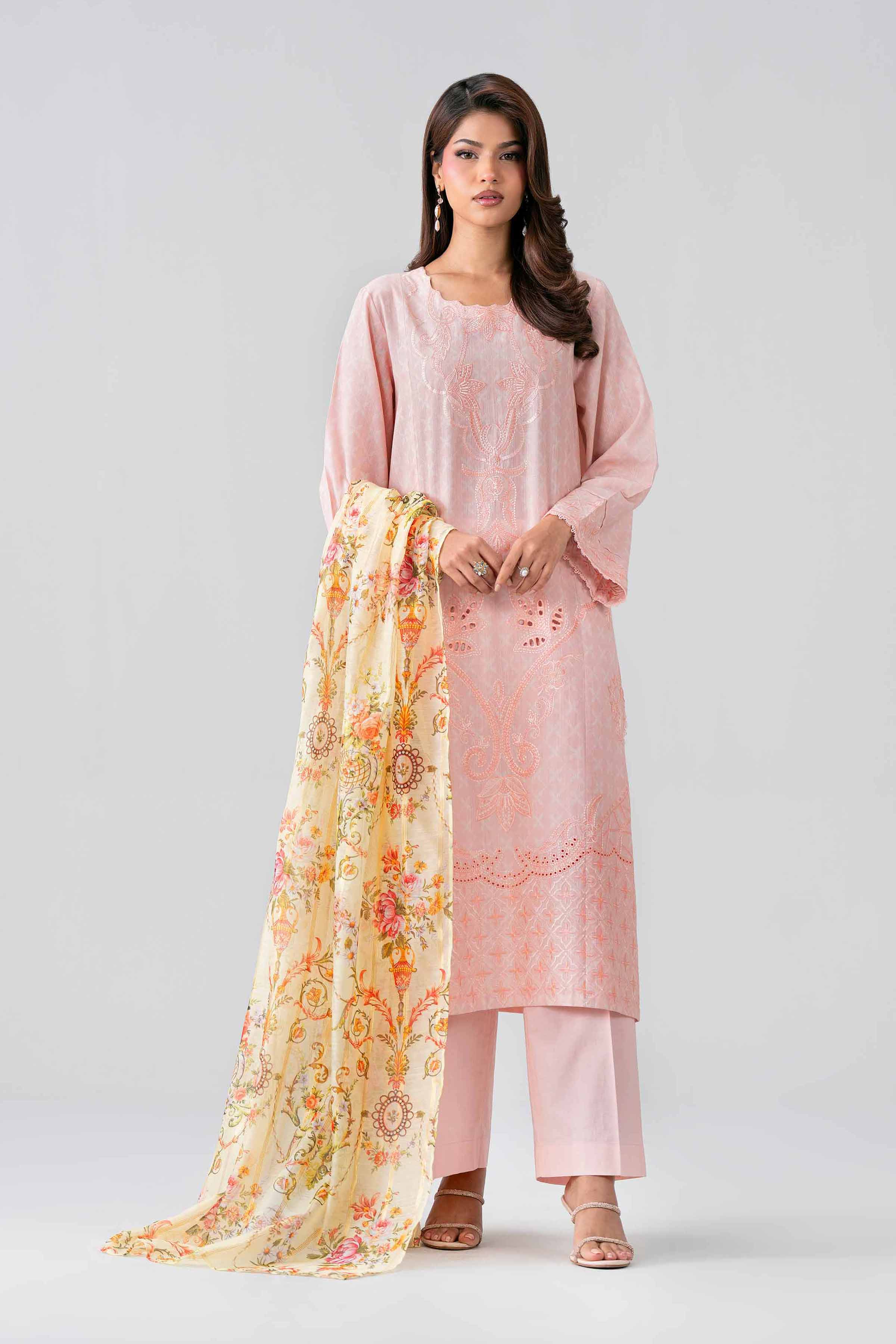 3 Piece - Embroidered Suit - PE26-525