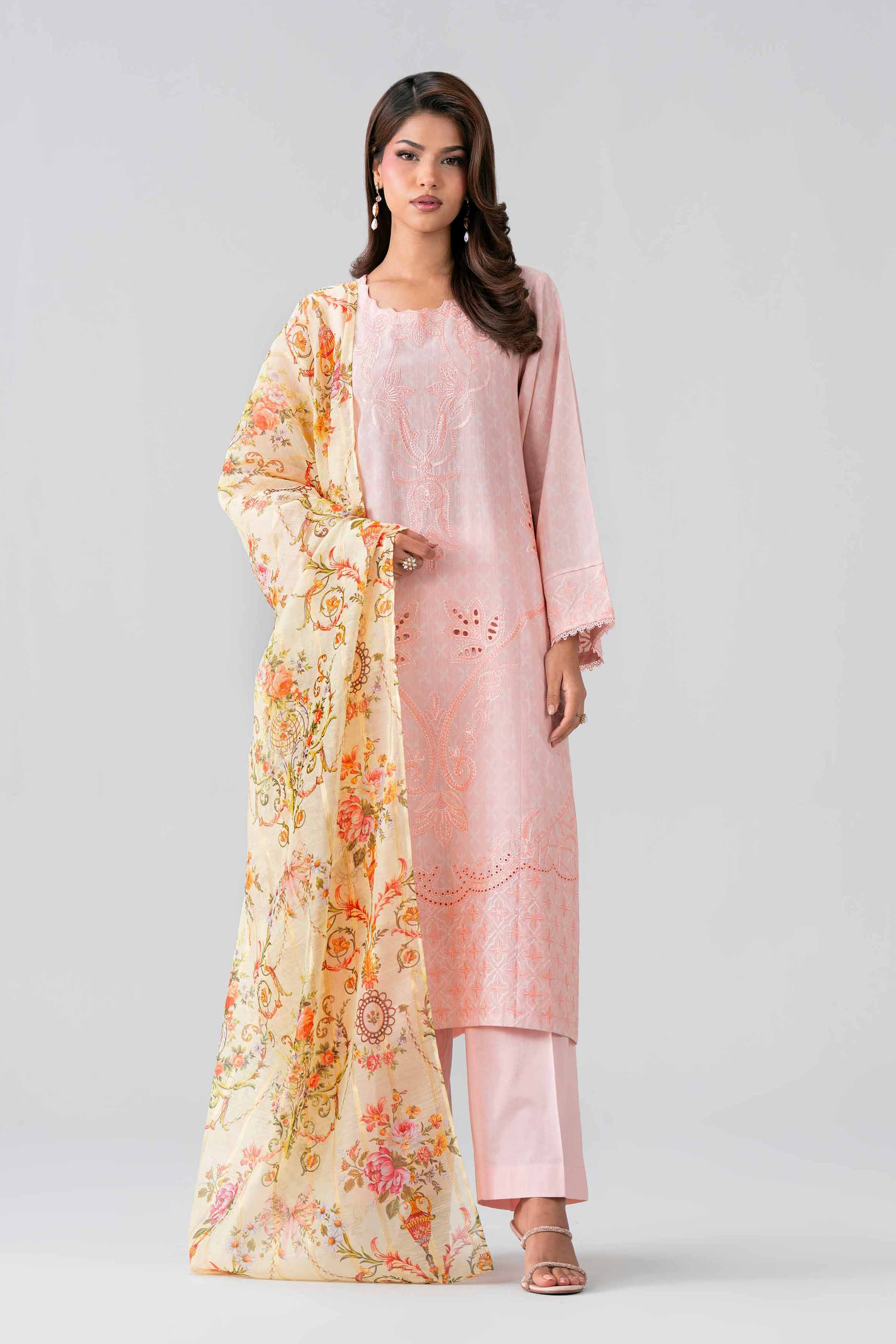 3 Piece - Embroidered Suit - PE26-525