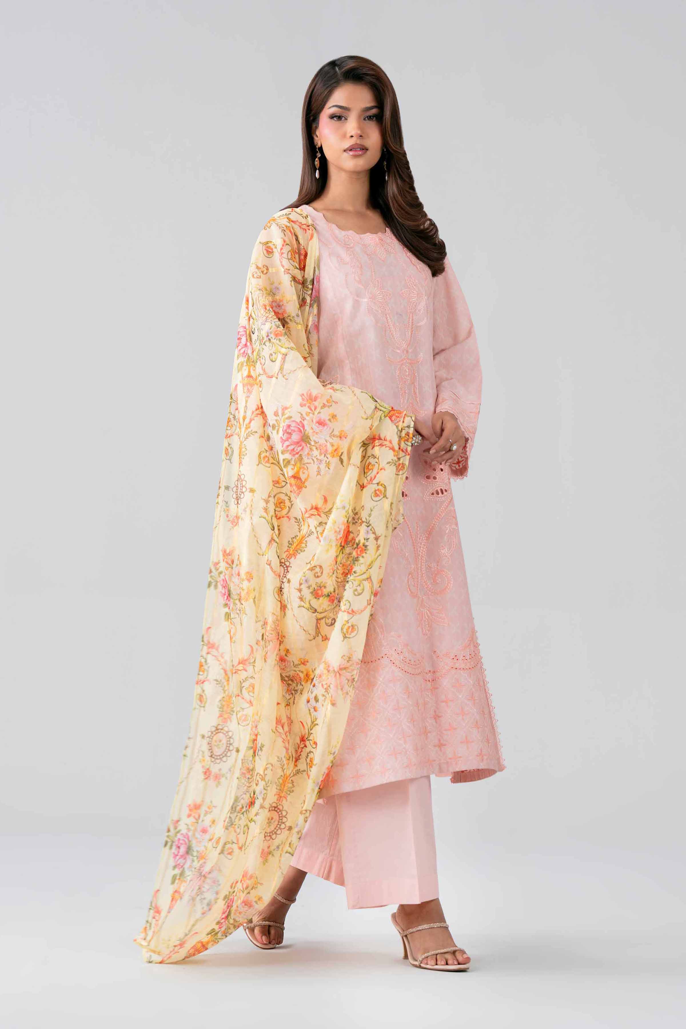 3 Piece - Embroidered Suit - PE26-525