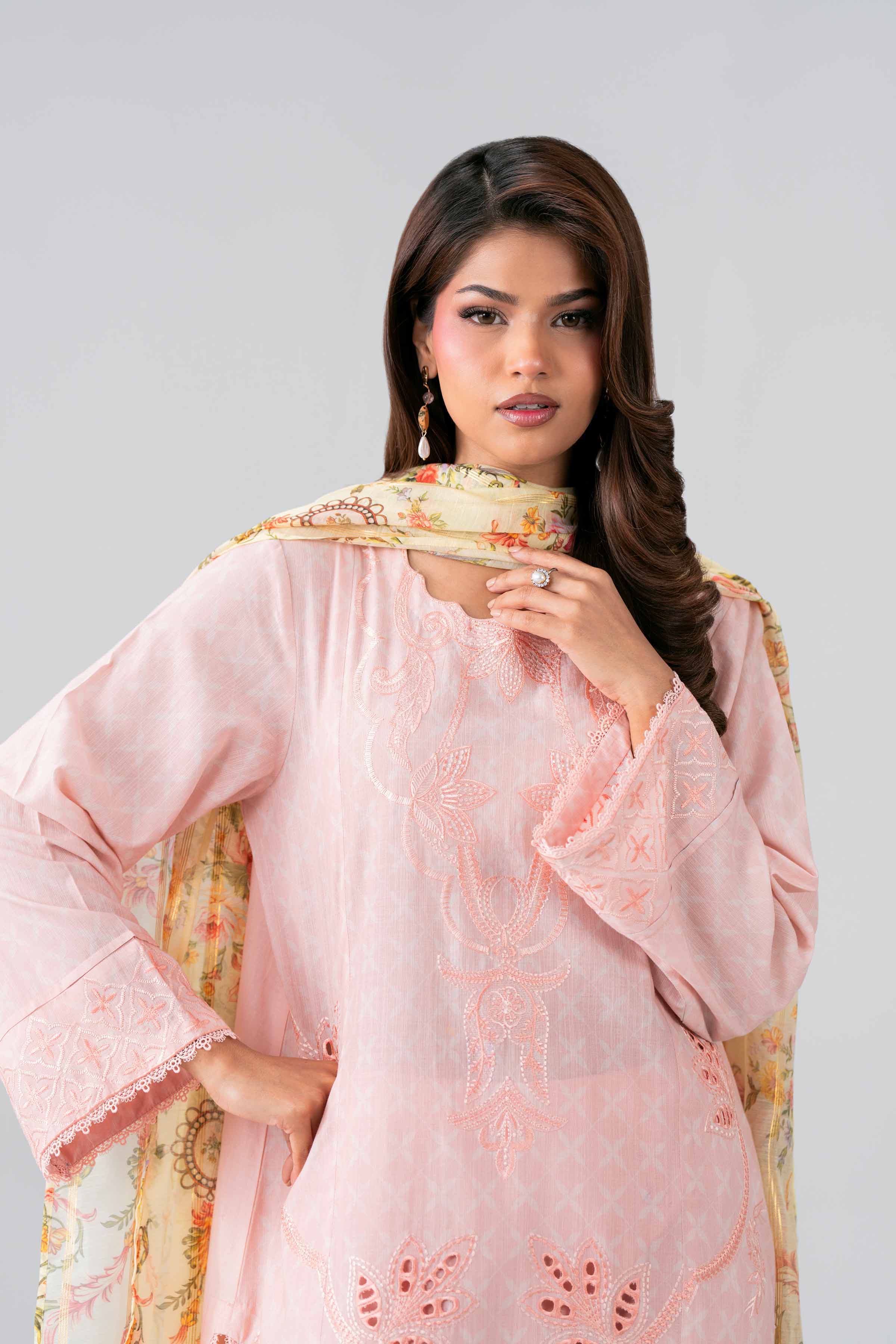 3 Piece - Embroidered Suit - PE26-525