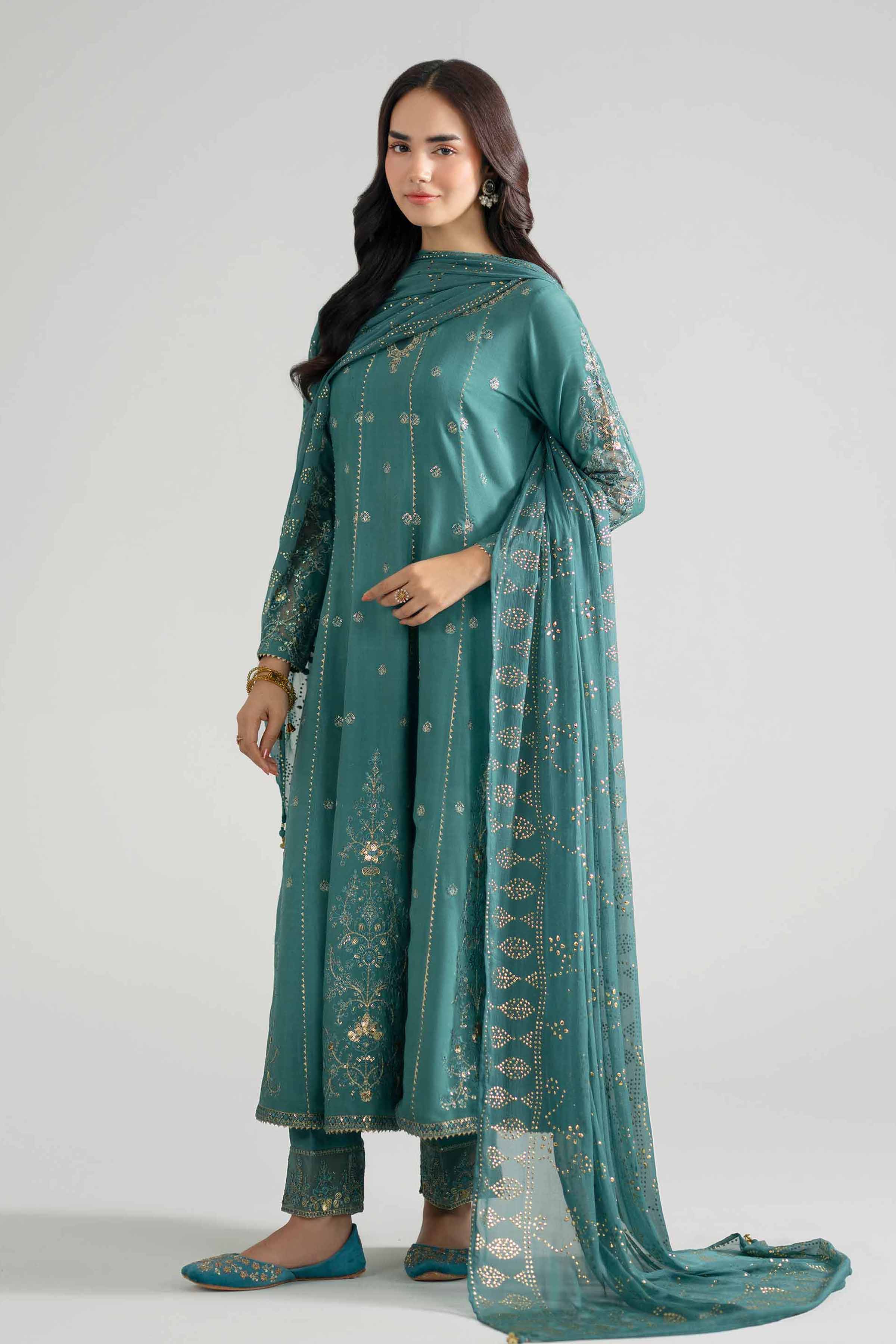 3 Piece - Embroidered Suit - PE26-598