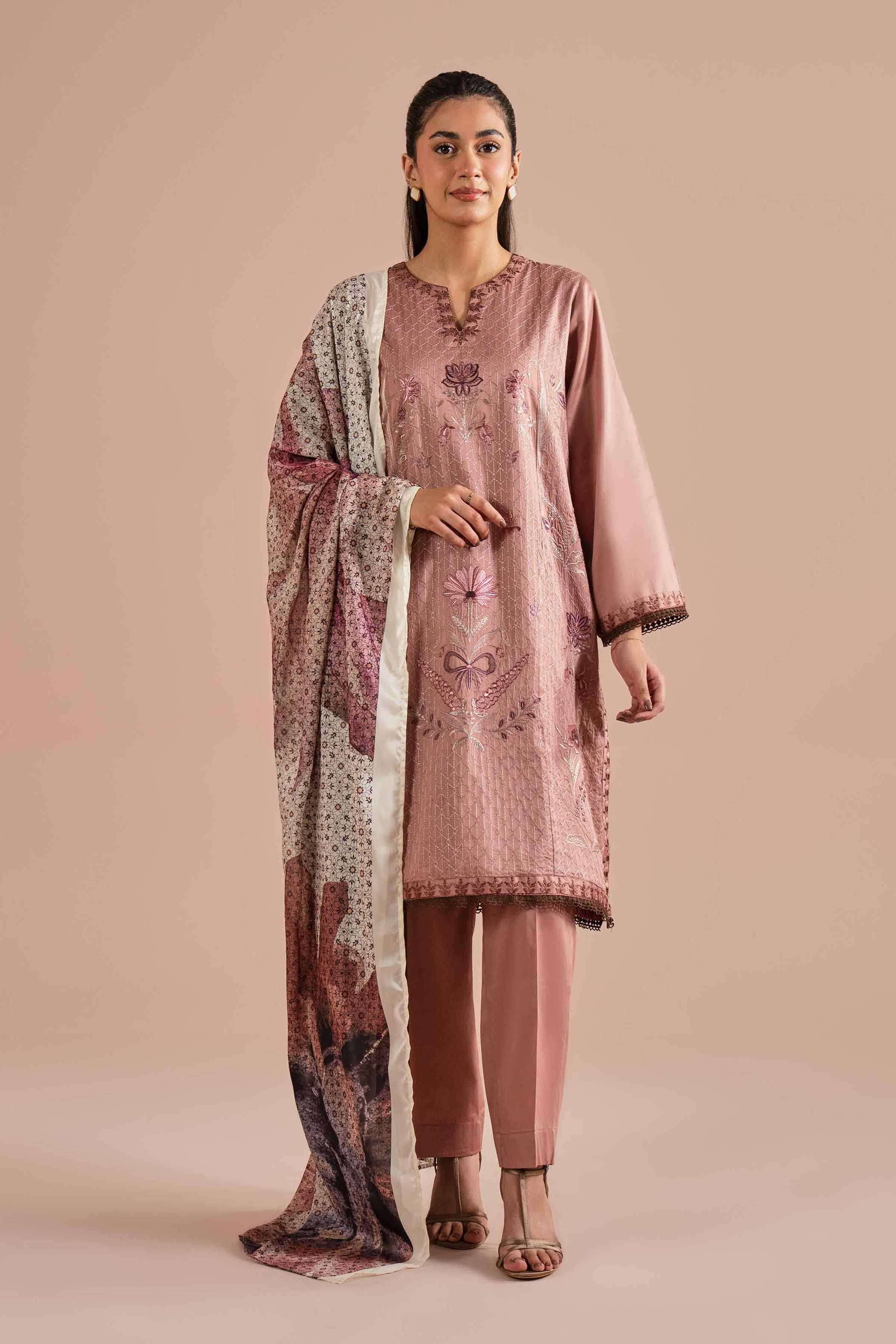 3 Piece - Embroidered Suit - PE26-61 for Women - Pret Collection | Nishat | Shop Online