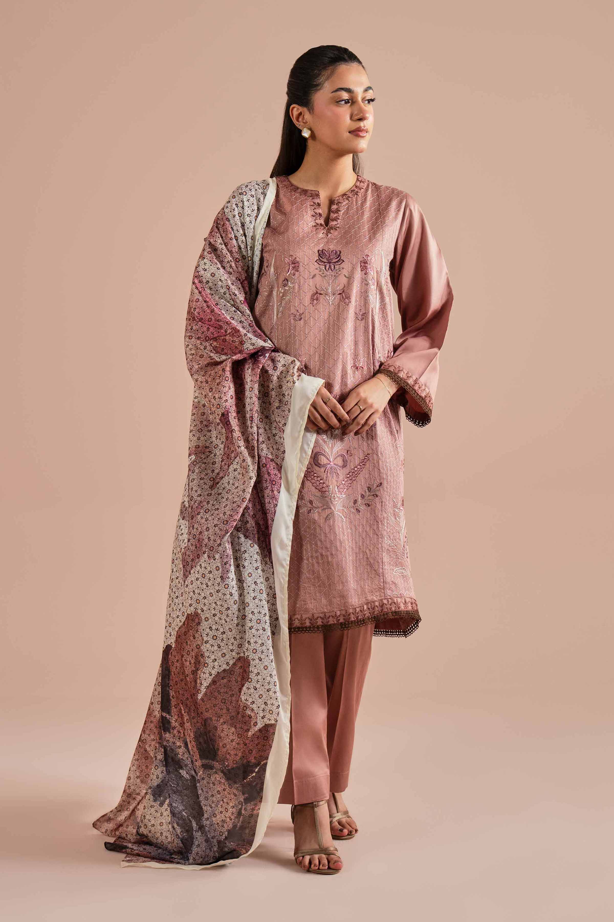 3 Piece - Embroidered Suit - PE26-61 for Women - Pret Collection | Nishat | Shop Online