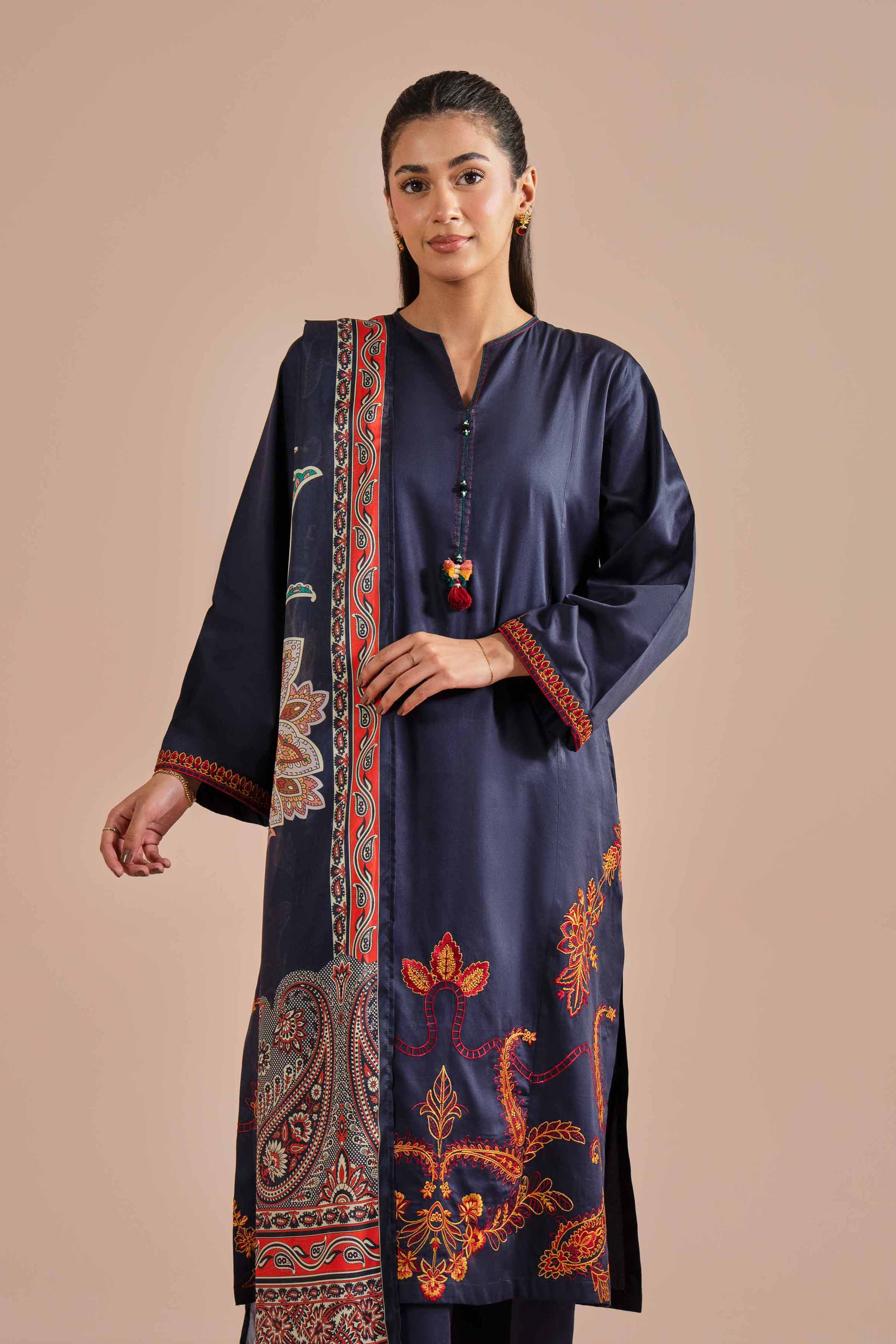 3 Piece - Embroidered Suit - PE26-65 for Women - Pret Collection | Nishat | Shop Online