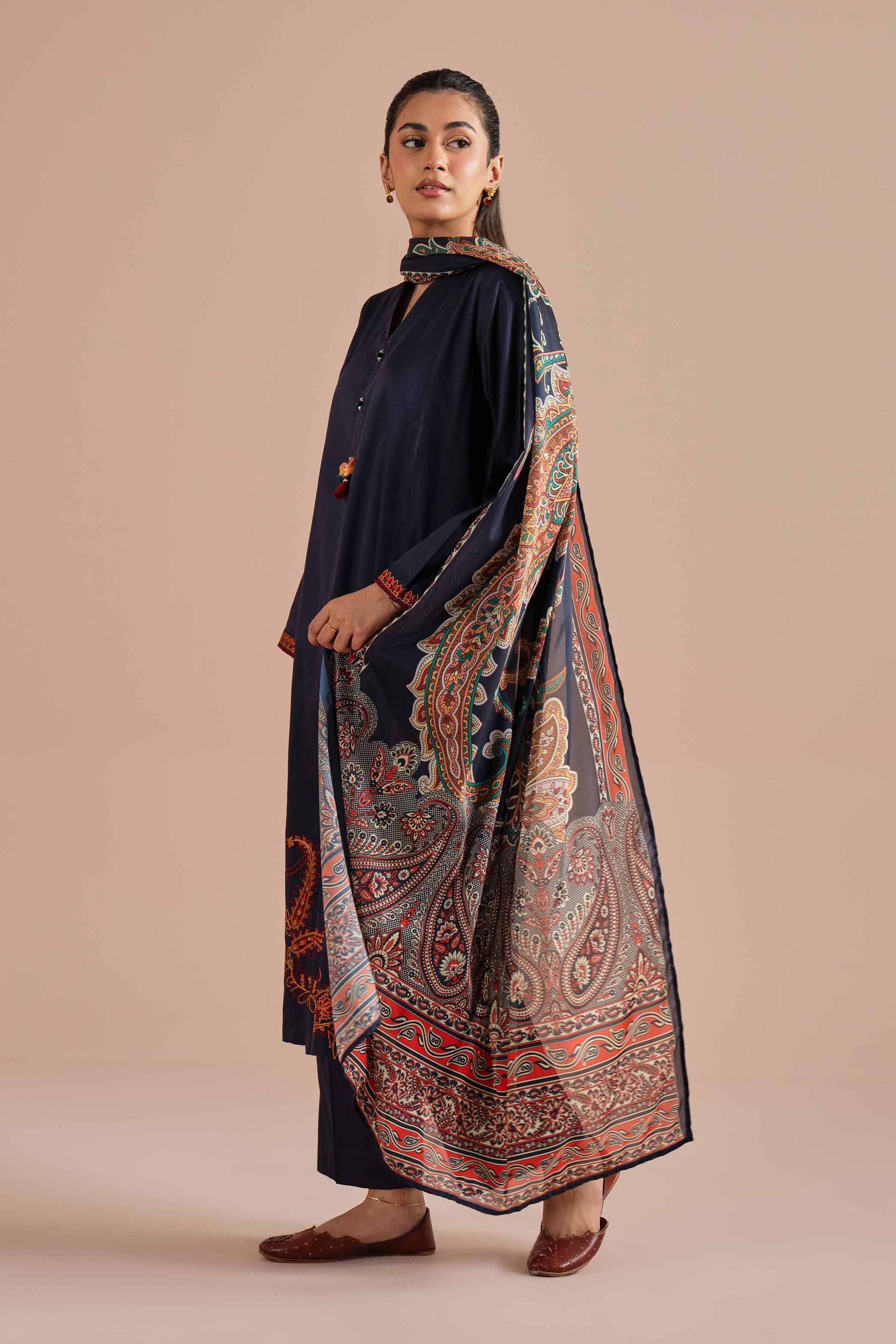 3 Piece - Embroidered Suit - PE26-65 for Women - Pret Collection | Nishat | Shop Online