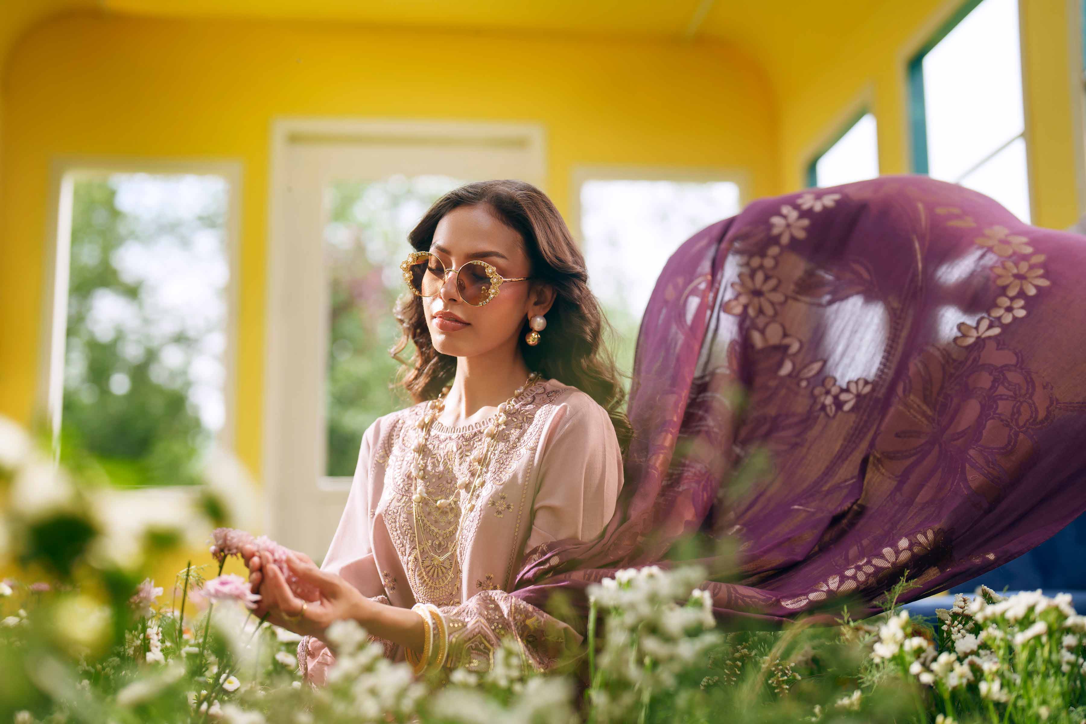 3 Piece - Embroidered Suit - PE26-76