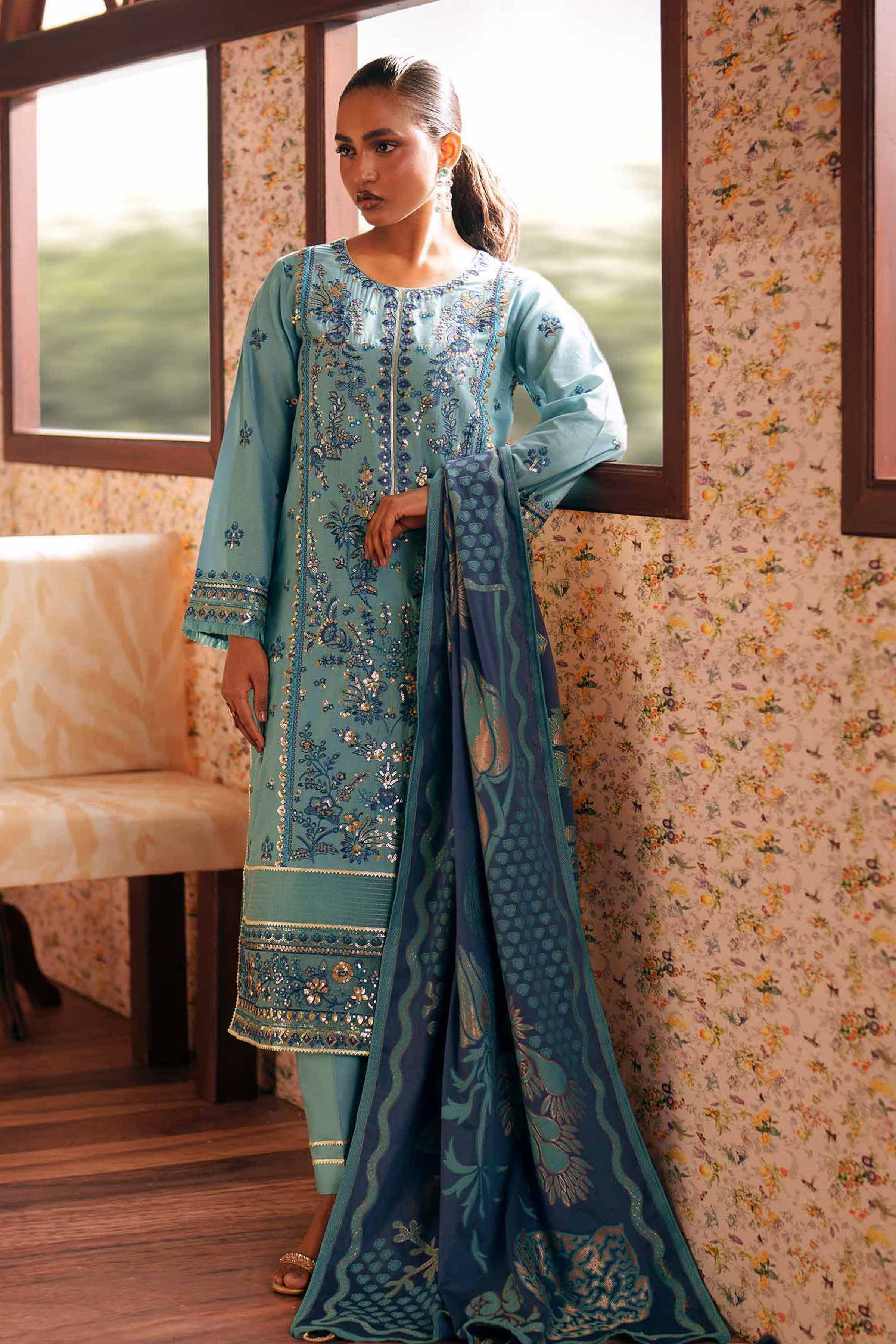 3 Piece - Embroidered Suit - PE26-77