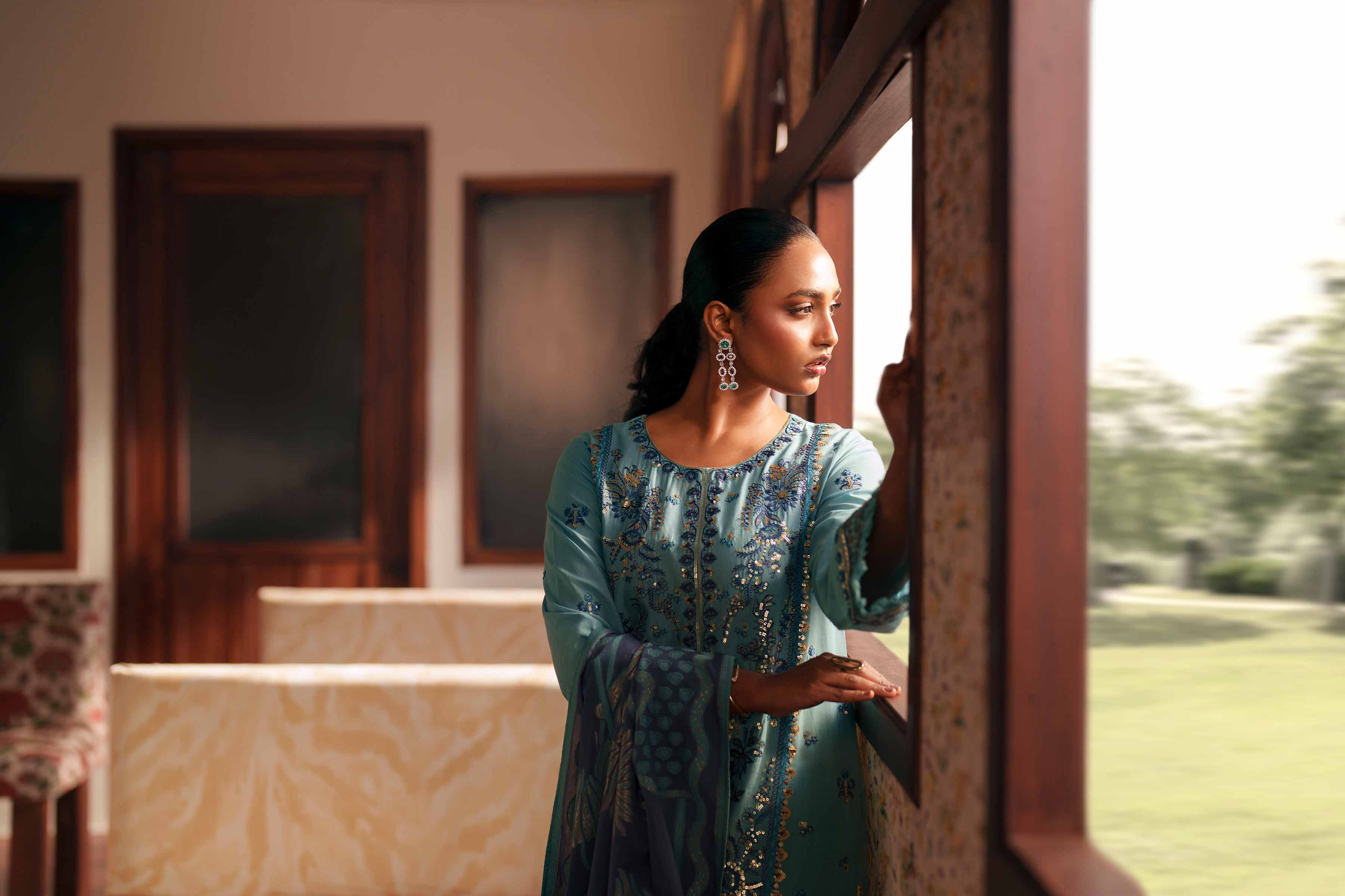 3 Piece - Embroidered Suit - PE26-77