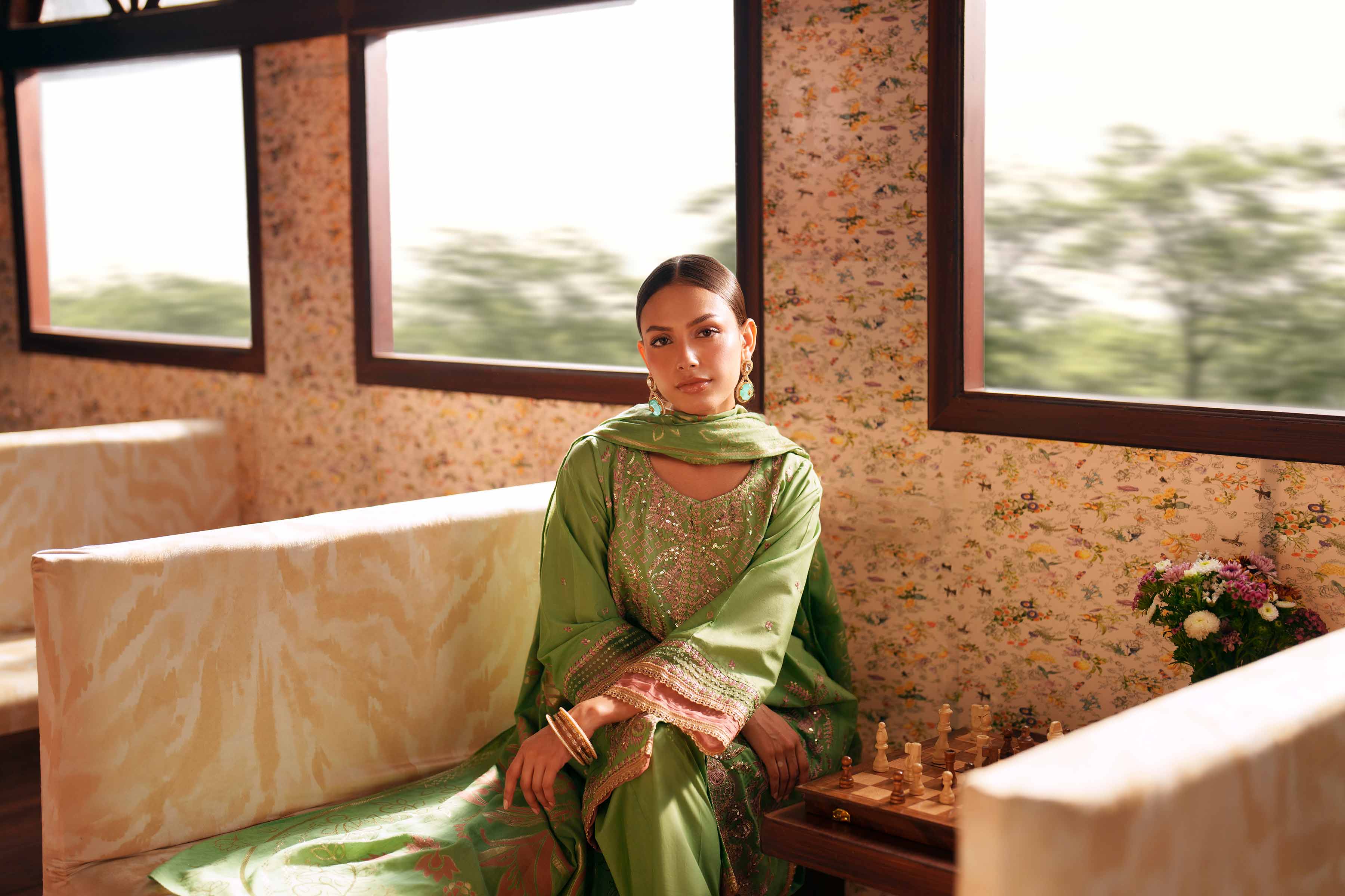 3 Piece - Embroidered Suit - PE26-78