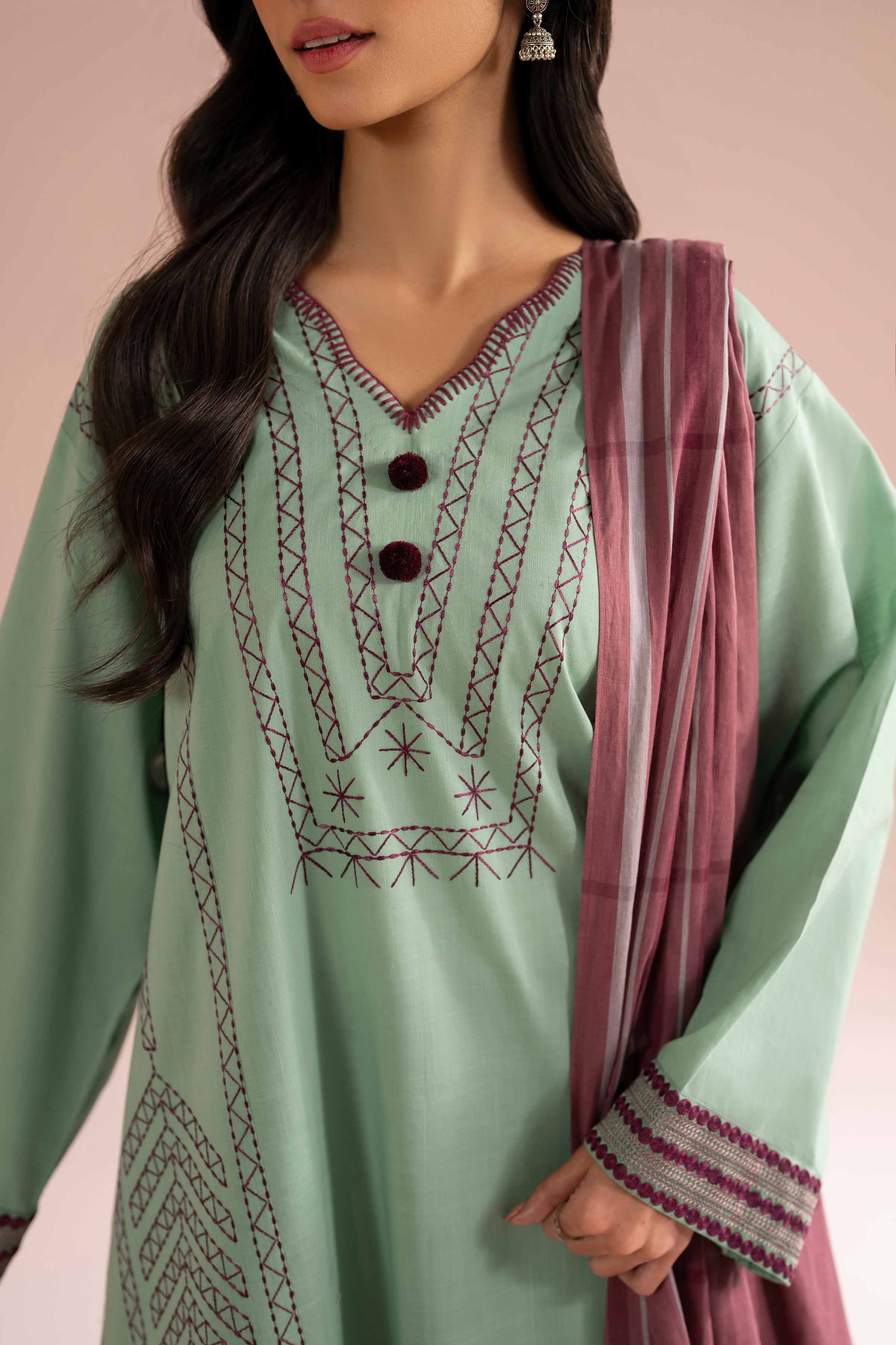 3 Piece - Embroidered Suit - PE26-79