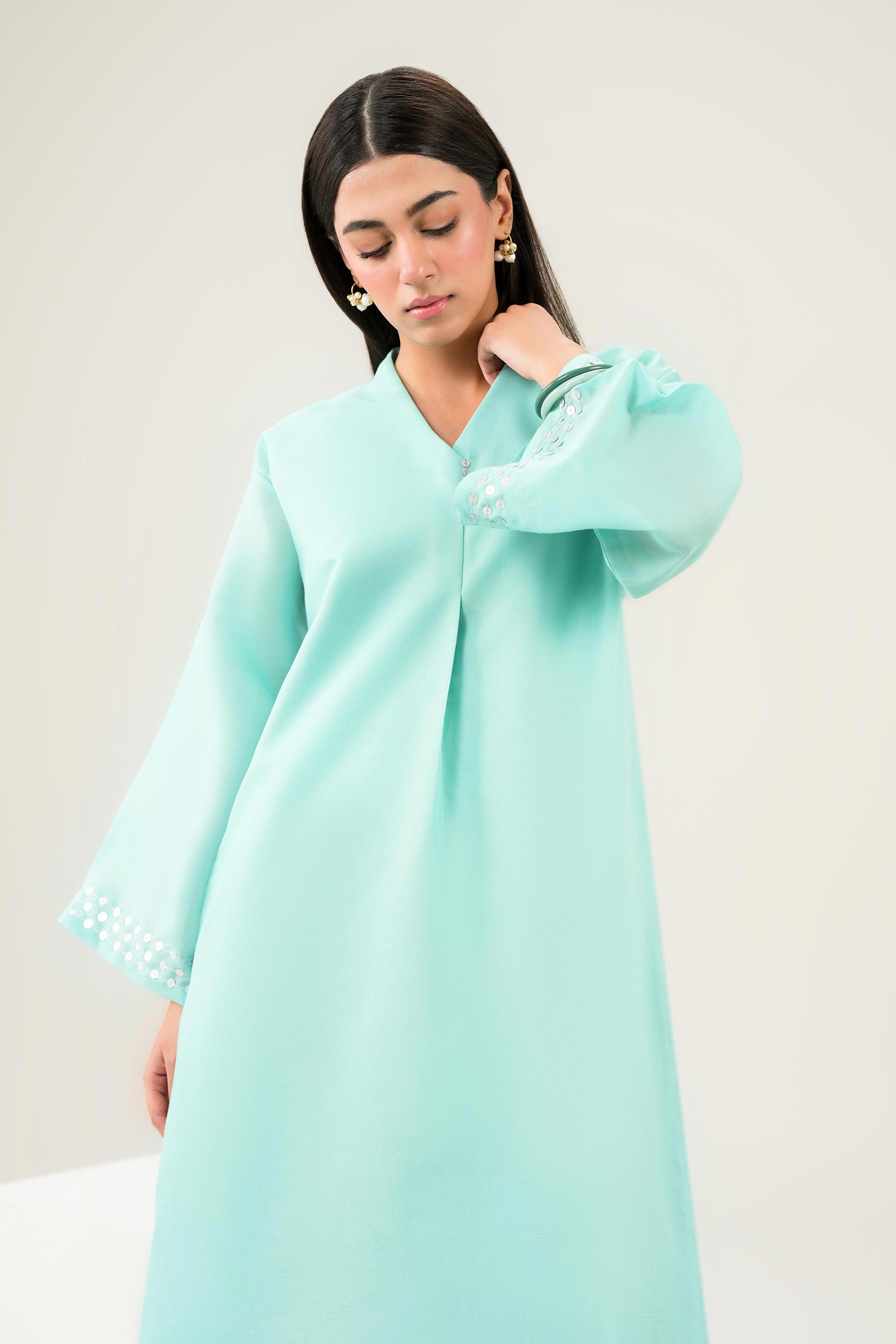 Embroidered Shirt - PE26-83 for Women - Pret Collection | Nishat | Shop Online