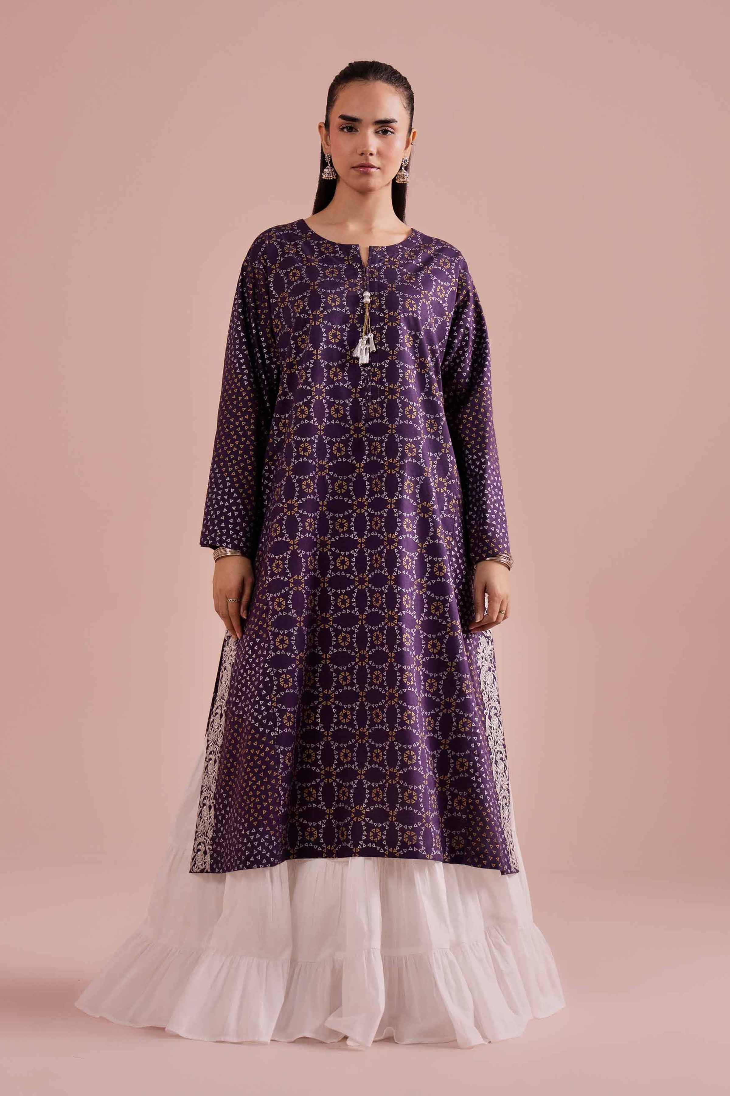 Printed Embroidered Shirt - PE26-88 for Women - Pret Collection | Nishat | Shop Online