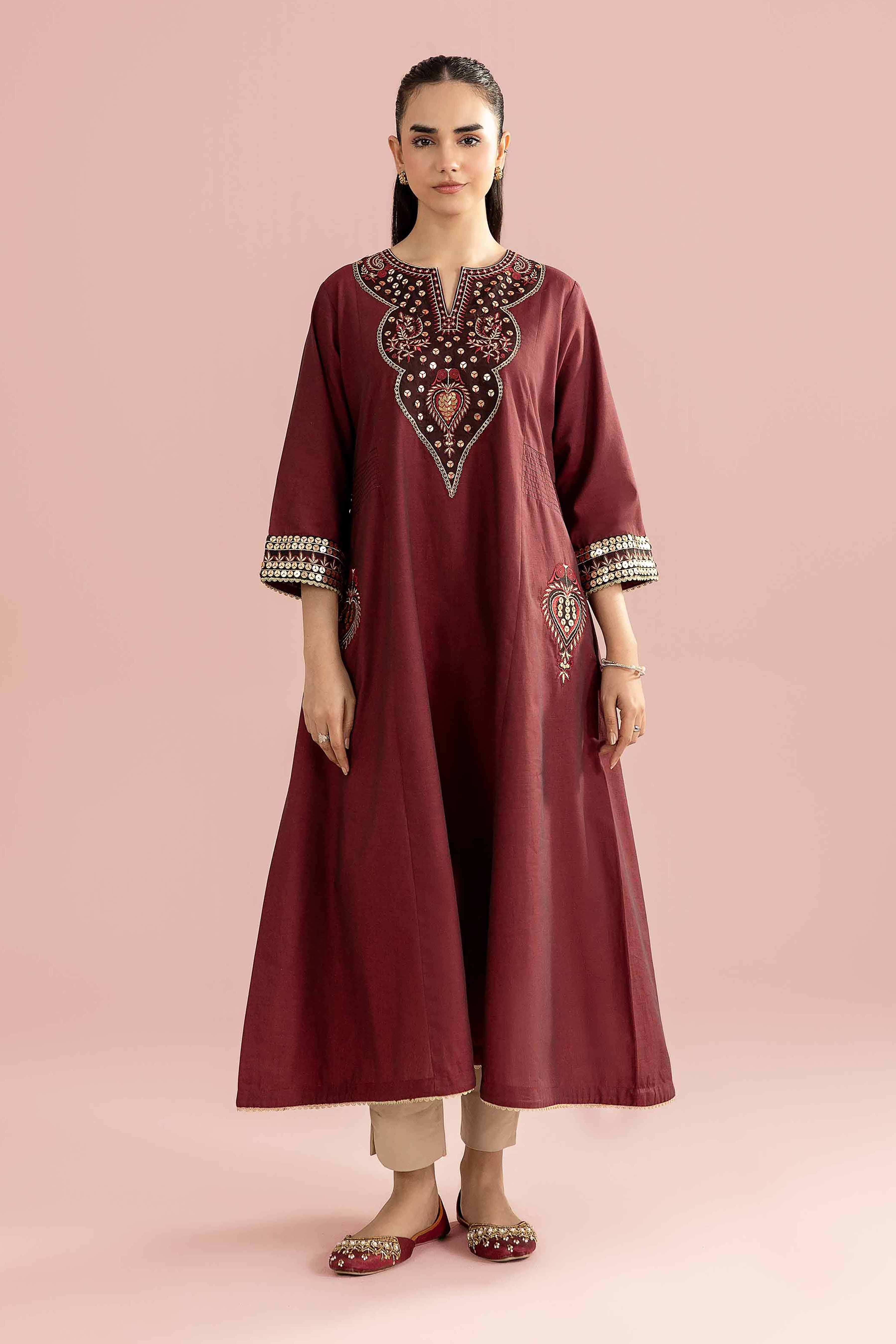 Embroidered Shirt - PE26-97 for Women - Pret Collection | Nishat | Shop Online