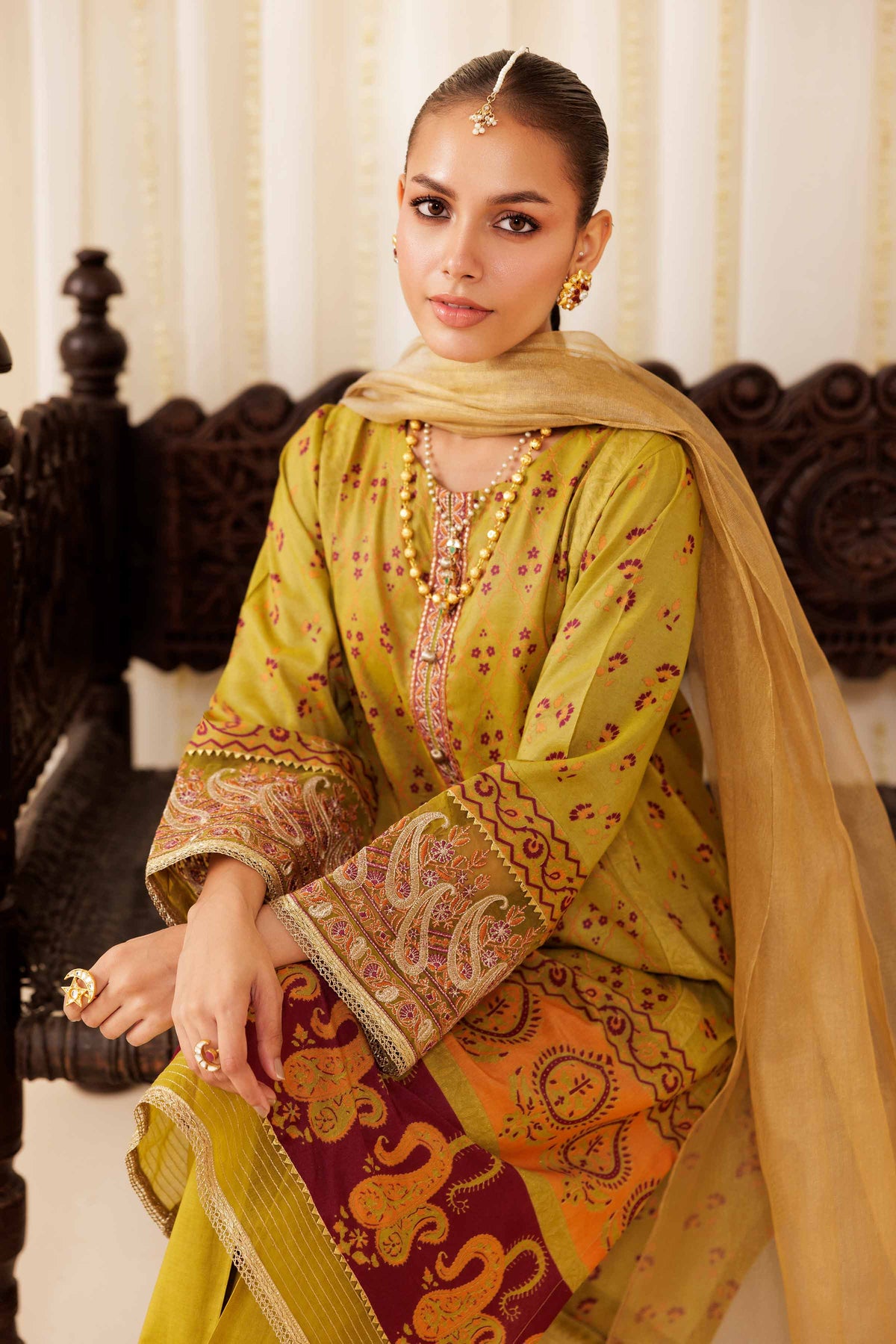 3 Piece - Printed Embroidered Suit - PFE25-40 for Women - Pret Collection | Nishat | Shop Online