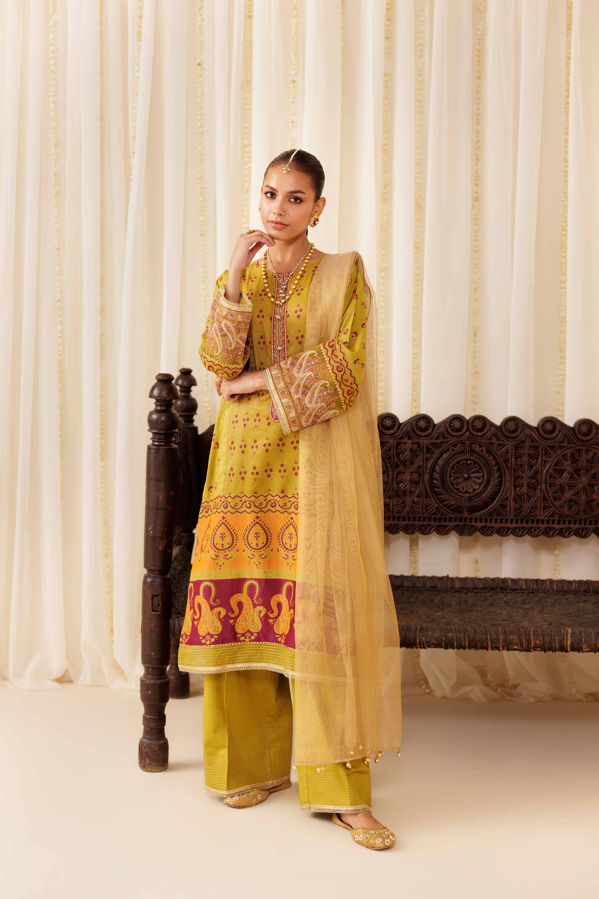 3 Piece - Printed Embroidered Suit - PFE25-40 for Women - Pret Collection | Nishat | Shop Online