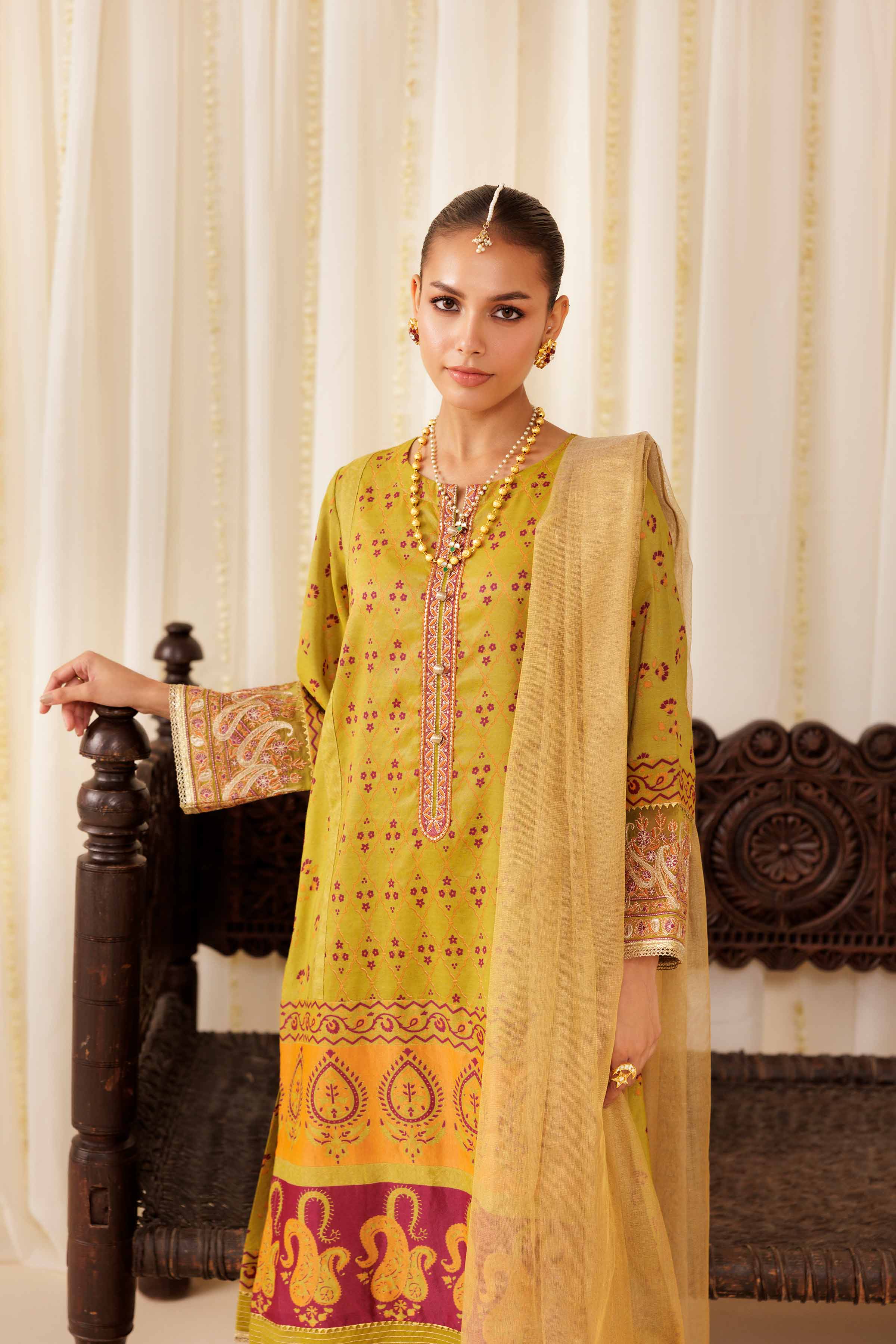 3 Piece - Printed Embroidered Suit - PFE25-40 for Women - Pret Collection | Nishat | Shop Online