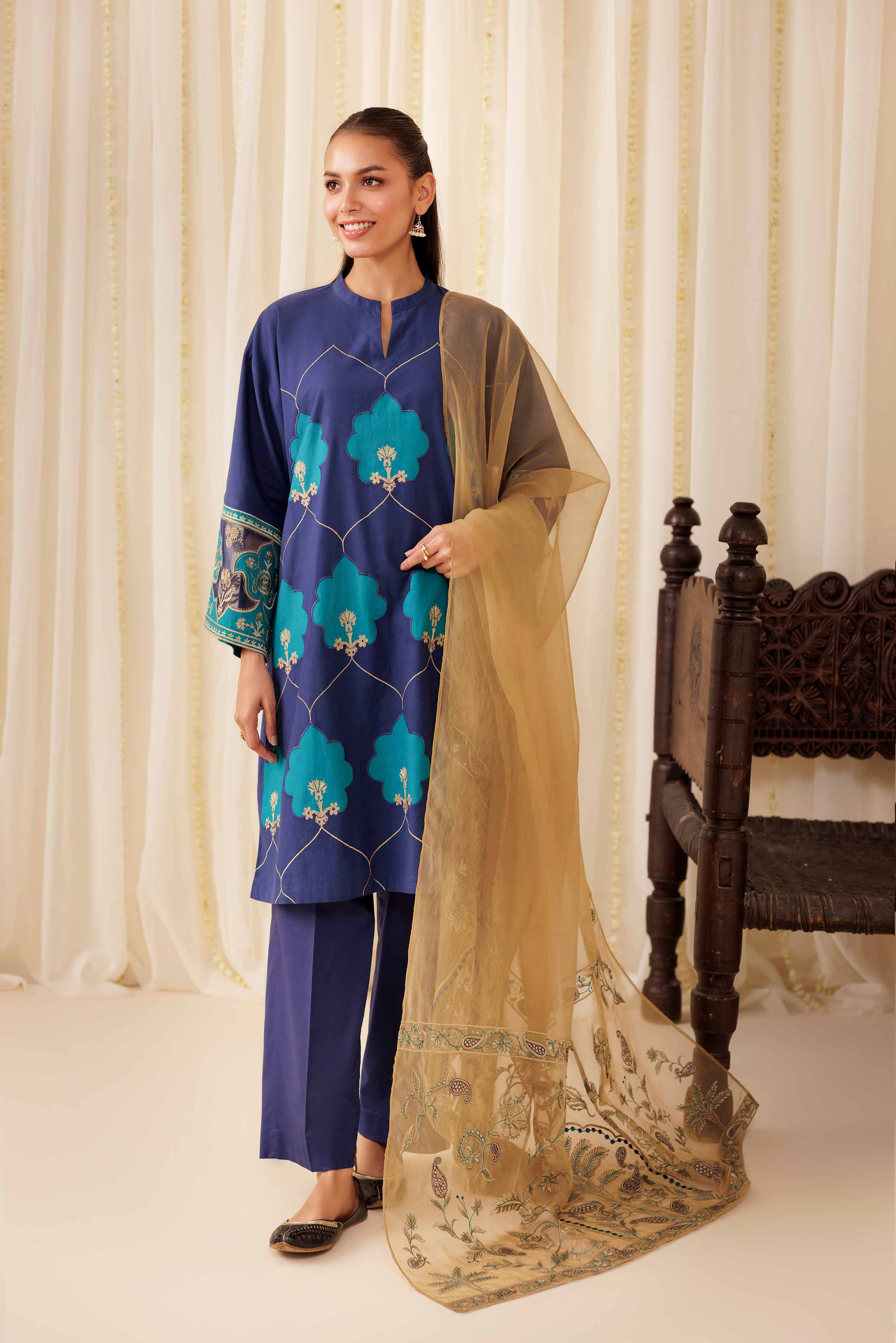 3 Piece - Embroidered Suit - PFE25-42 for Women - Pret Collection | Nishat | Shop Online