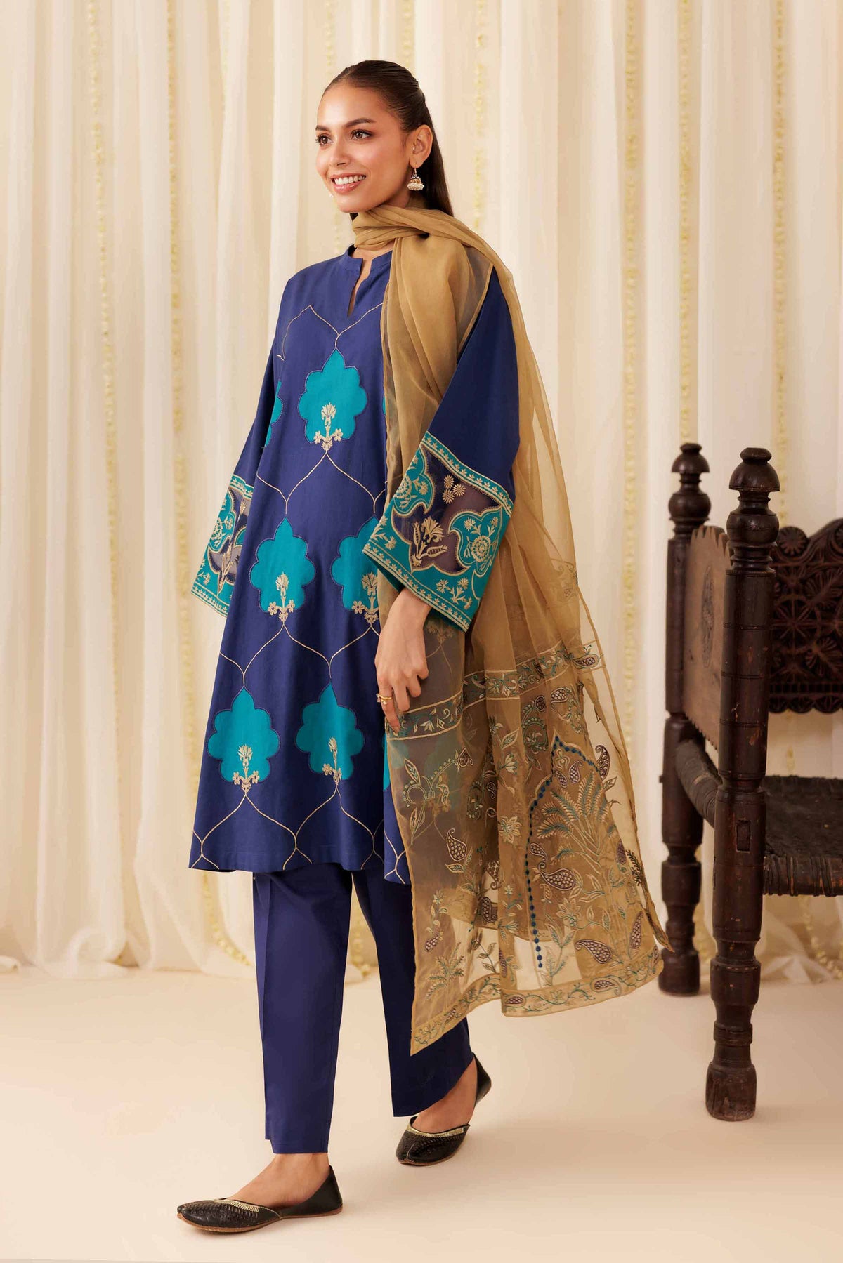 3 Piece - Embroidered Suit - PFE25-42 for Women - Pret Collection | Nishat | Shop Online