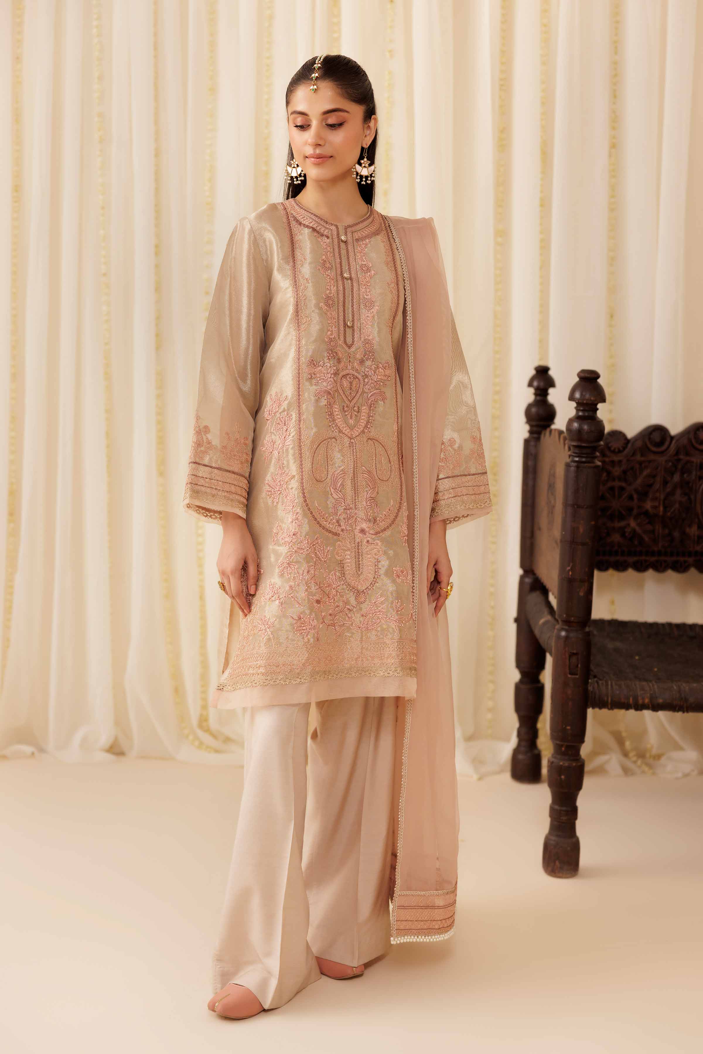 3 Piece - Embroidered Suit - PFE25-55 for Women - Pret Collection | Nishat | Shop Online