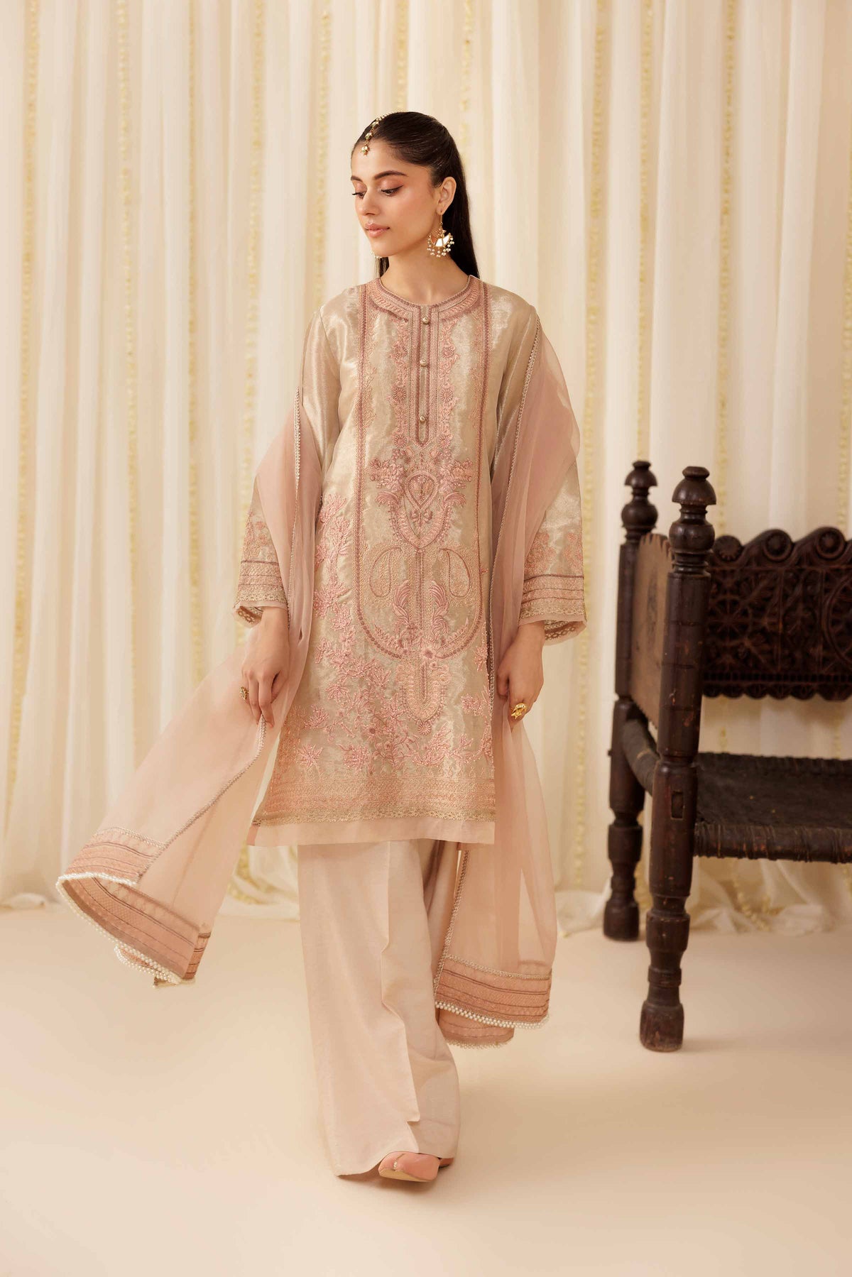 3 Piece - Embroidered Suit - PFE25-55 for Women - Pret Collection | Nishat | Shop Online