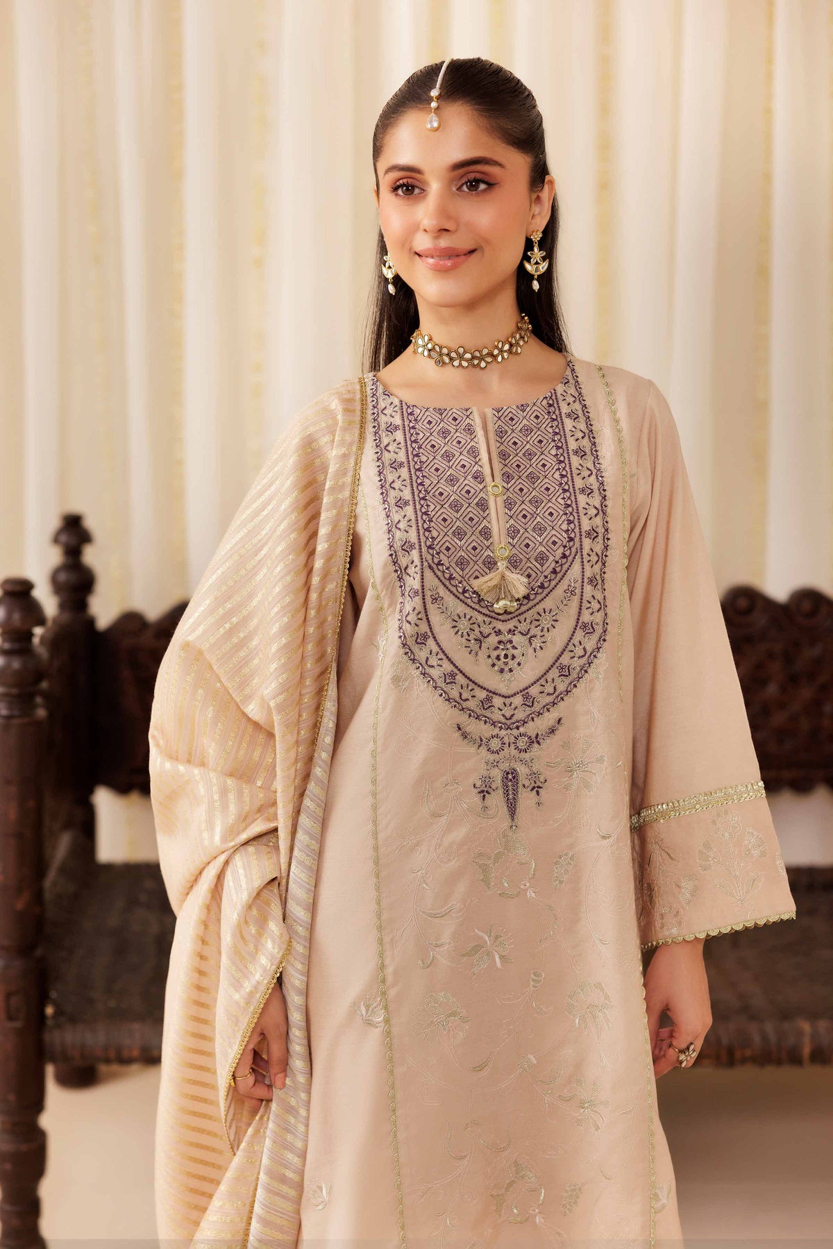 3 Piece - Embroidered Suit - PFE25-58 for Women - Pret Collection | Nishat | Shop Online