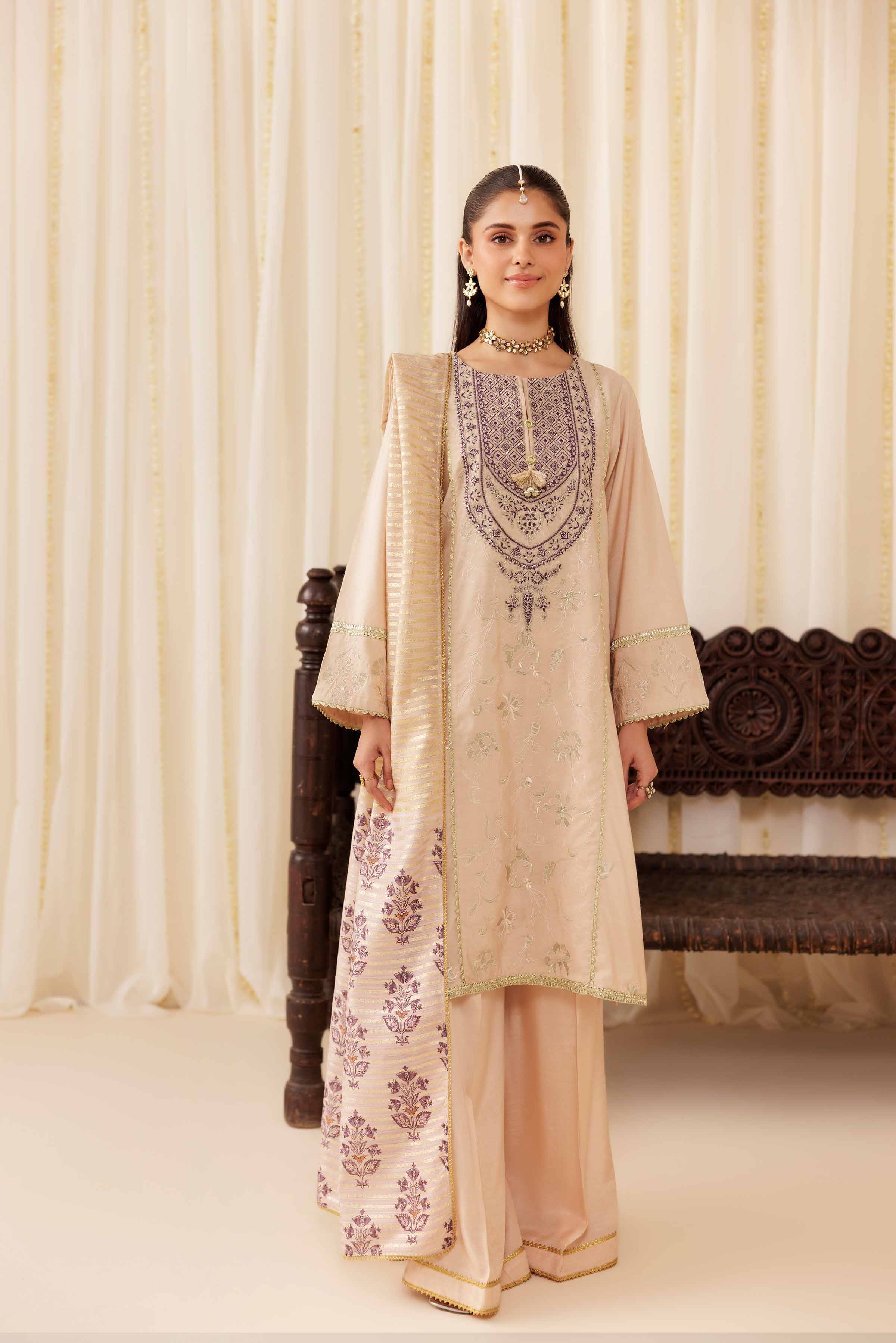 3 Piece - Embroidered Suit - PFE25-58 for Women - Pret Collection | Nishat | Shop Online