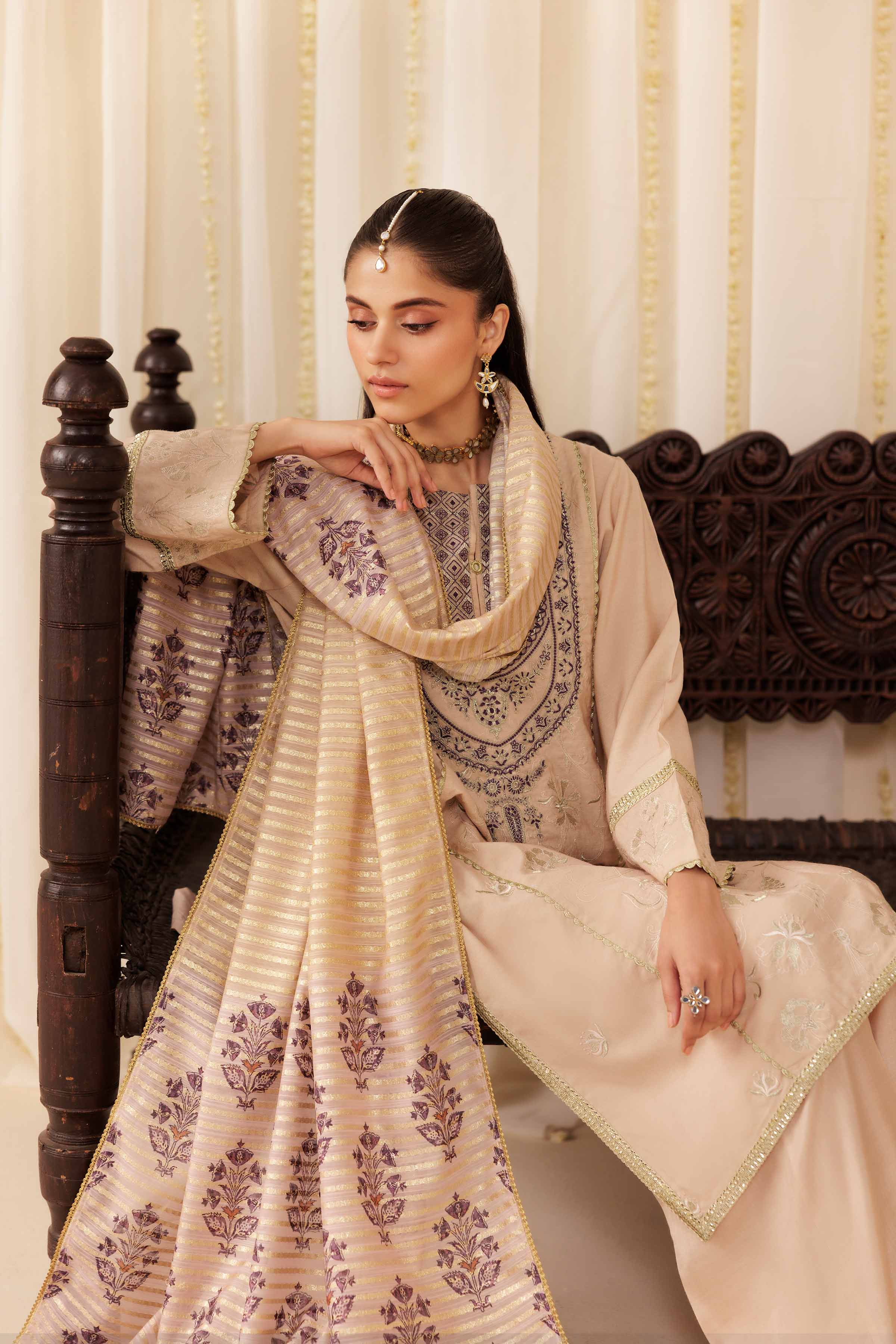 3 Piece - Embroidered Suit - PFE25-58 for Women - Pret Collection | Nishat | Shop Online
