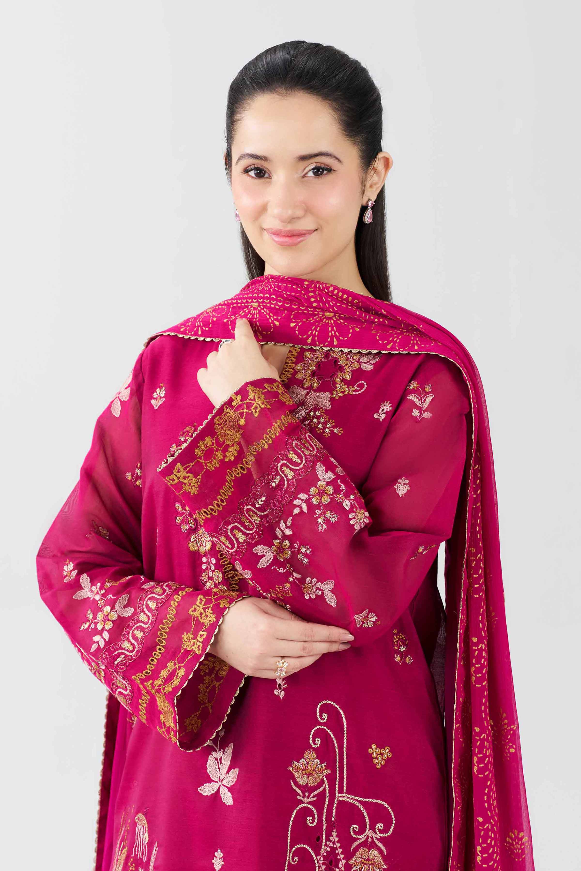 3 Piece - Embroidered Suit - PFE26-34