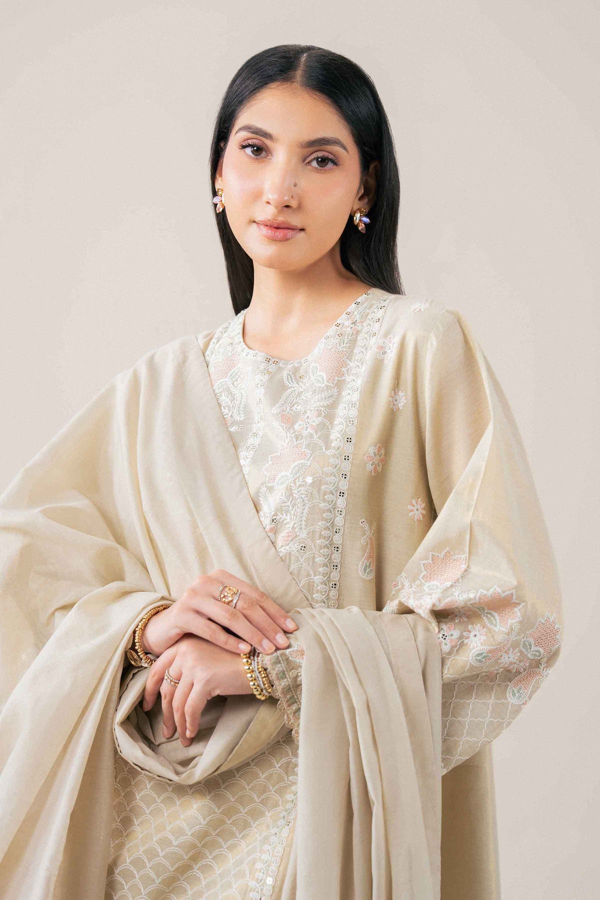 3 PIECE - EMBROIDERED SUIT - PFE26-40
