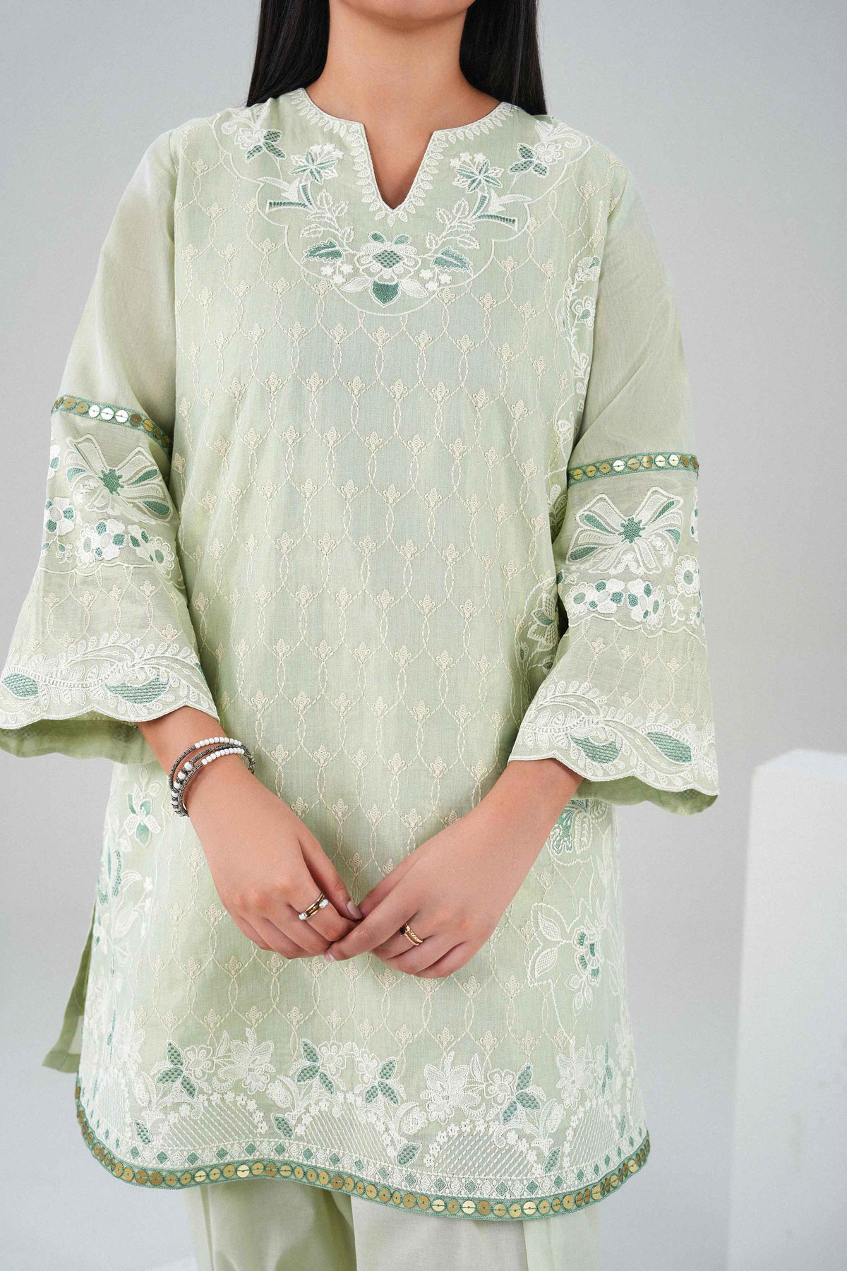3 Piece - Embroidered Suit - PFE26-43  for Women - Pret Collection | Nishat | Shop Online