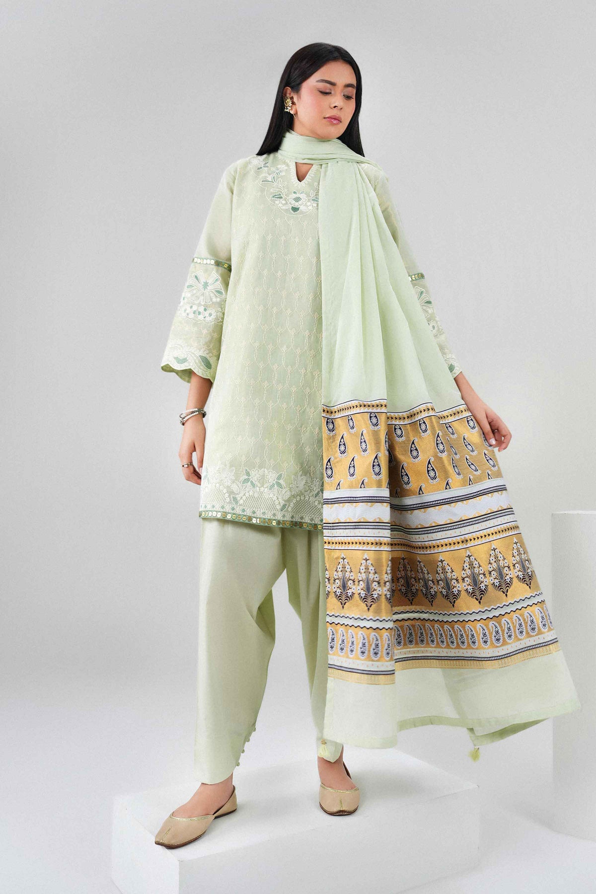 3 Piece - Embroidered Suit - PFE26-43  for Women - Pret Collection | Nishat | Shop Online
