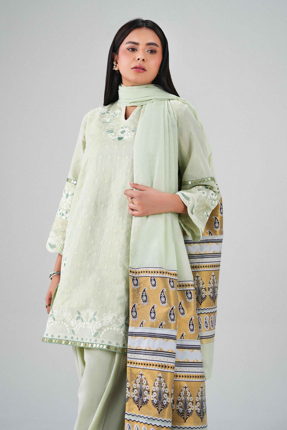 3 Piece - Embroidered Suit - PFE26-43  for Women - Pret Collection | Nishat | Shop Online