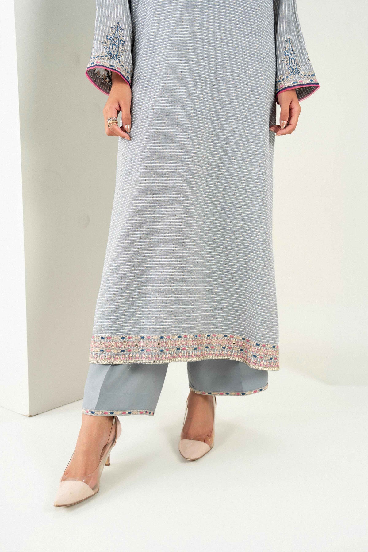 3 Piece - Printed Embroidered Suit - PFE26-46 for Women - Pret Collection | Nishat | Shop Online 