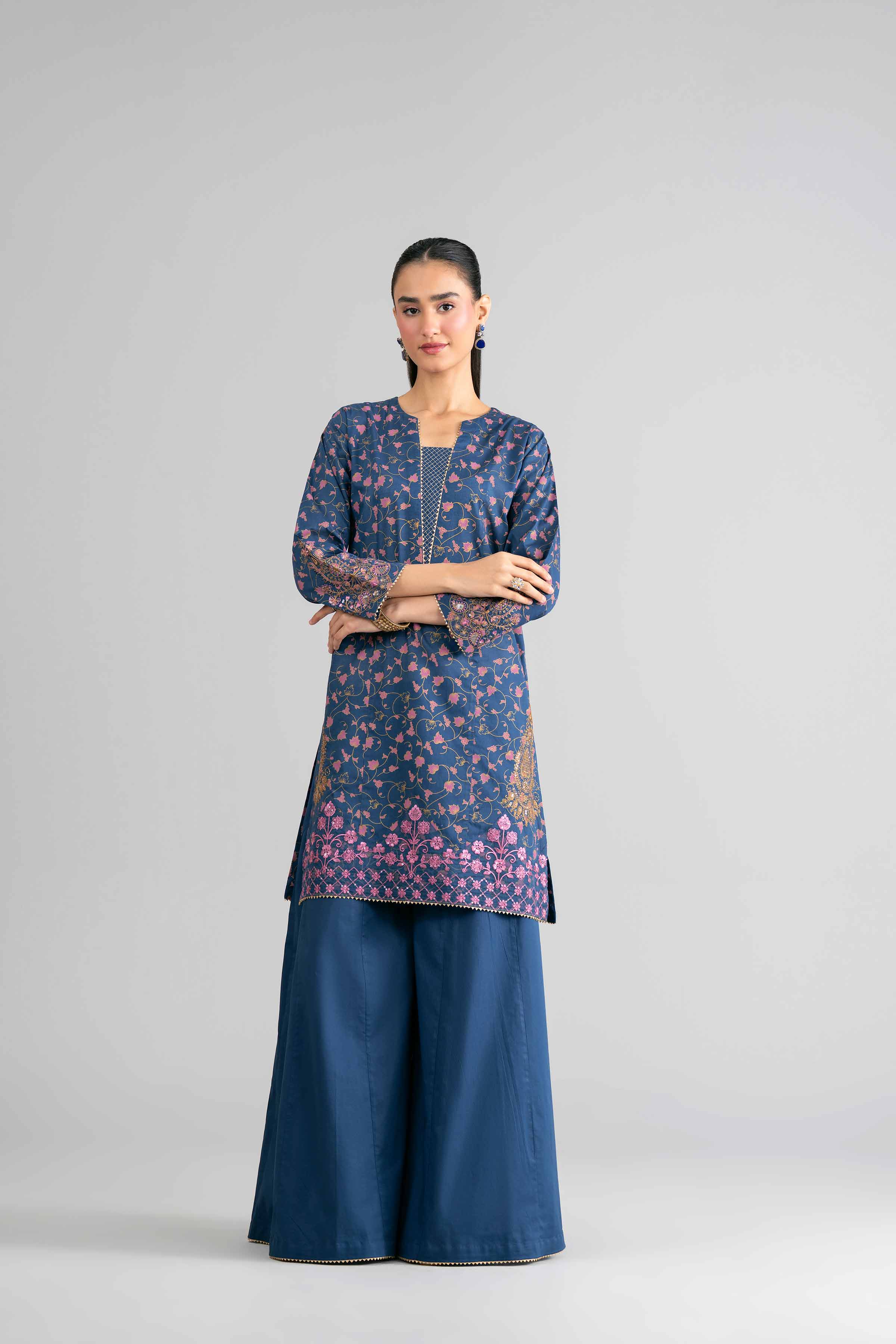 2 Piece - Printed Embroidered Suit - PMD26-04 M