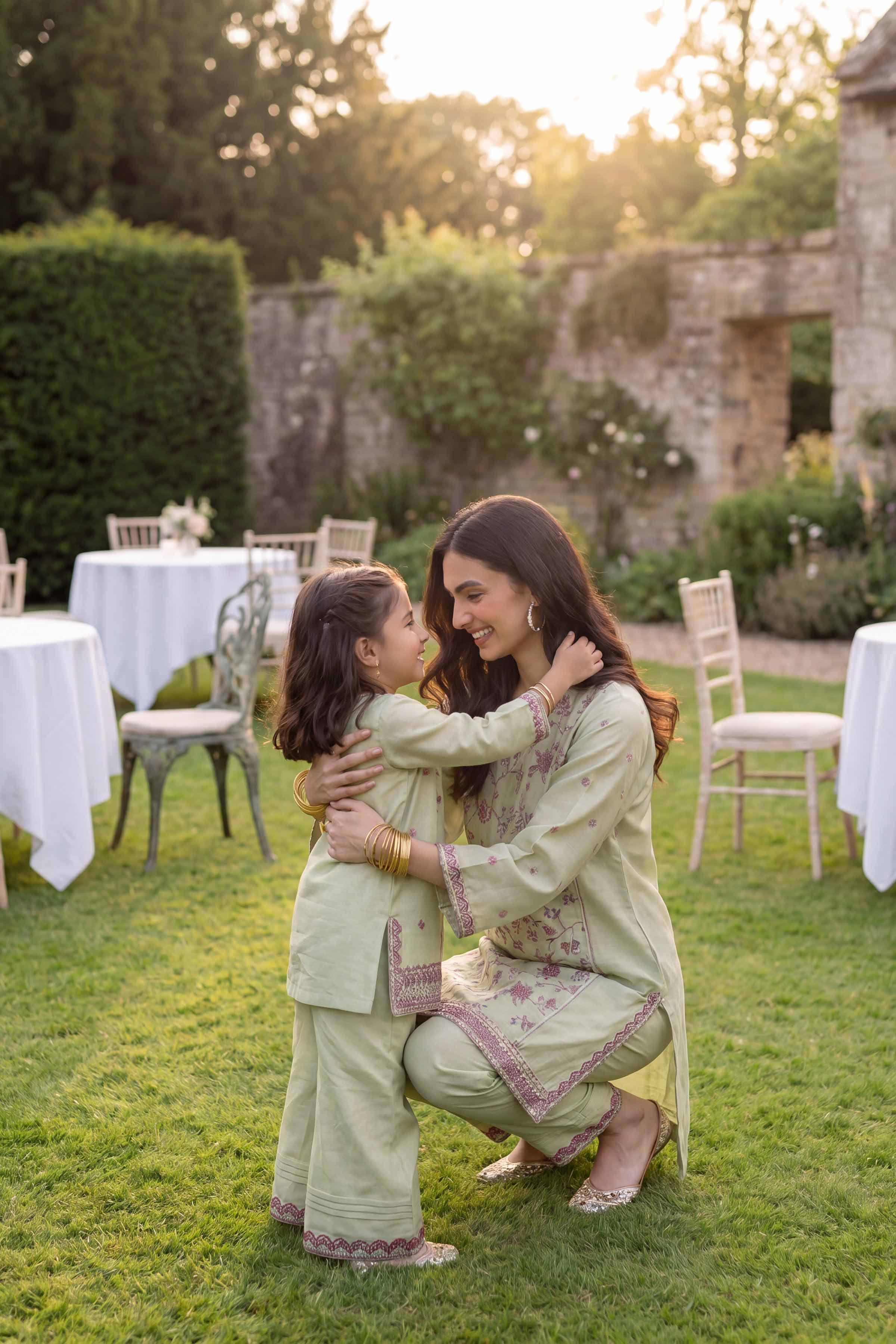 2 Piece - Embroidered Suit - PMD26-17 D