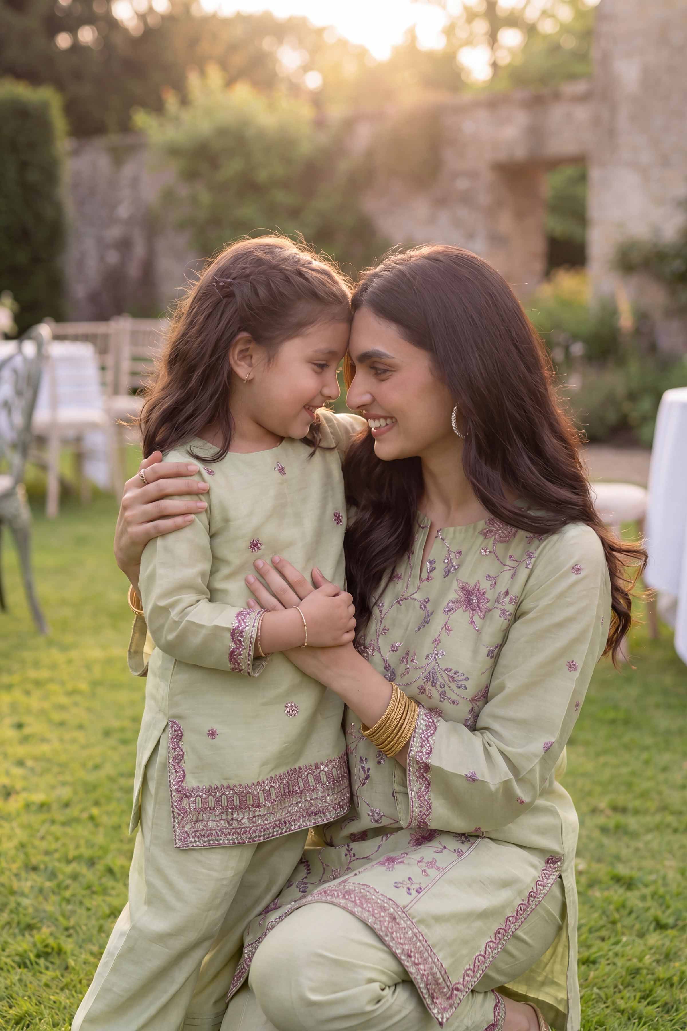 2 Piece - Embroidered Suit - PMD26-17 D