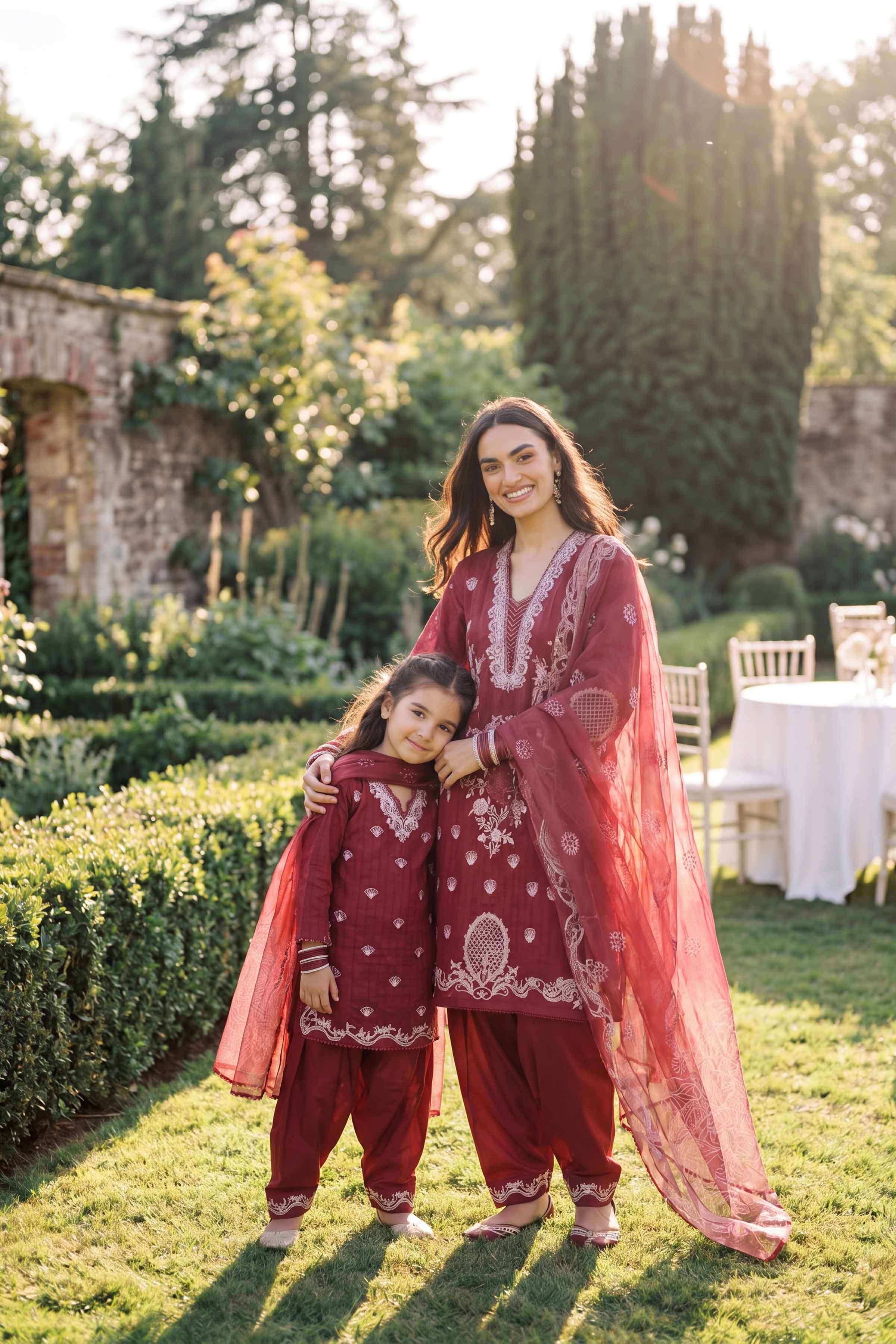 3 Piece - Embroidered Suit - PMD26-34 D