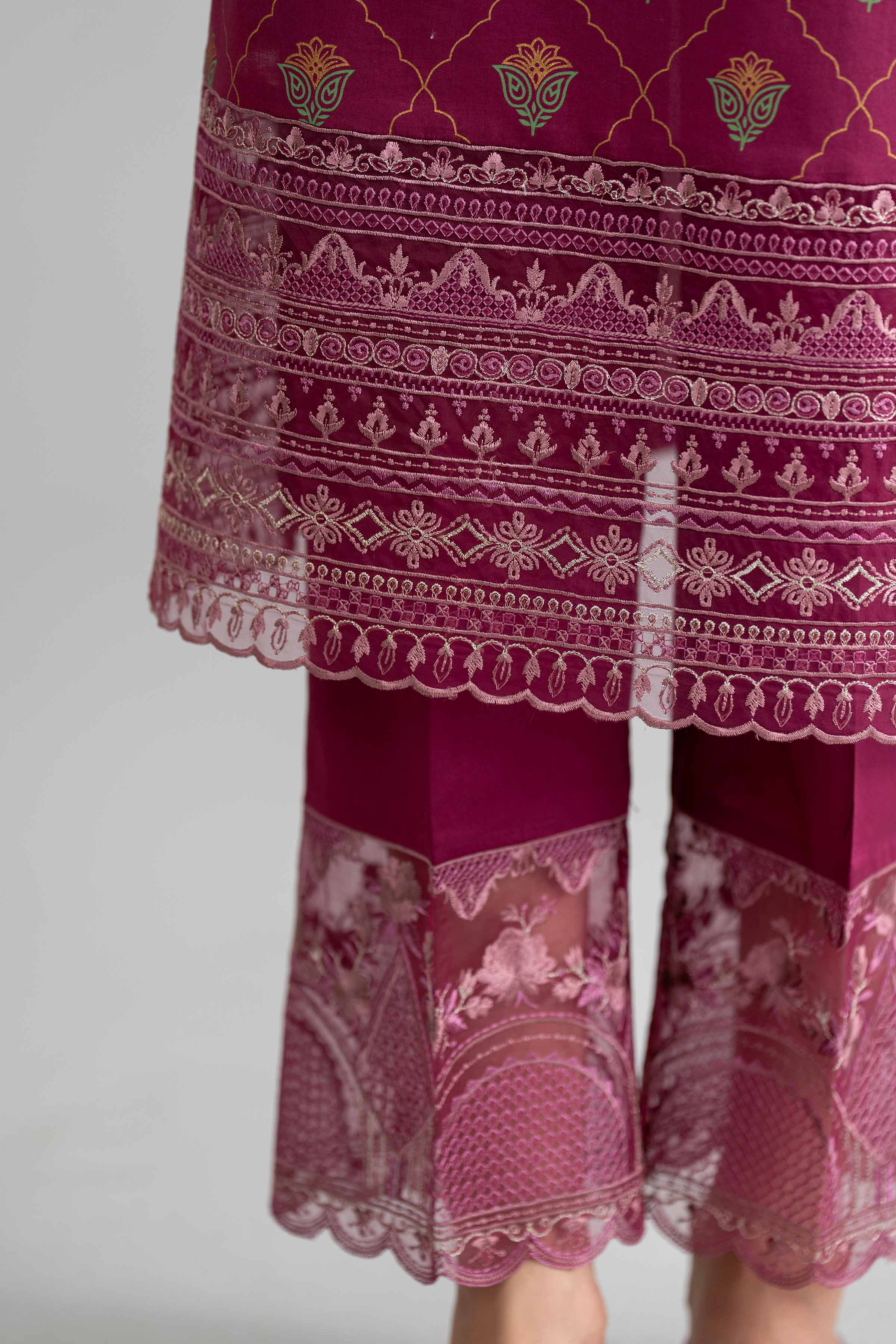 3 Piece - Printed Embroidered Suit - PMD26-41 M